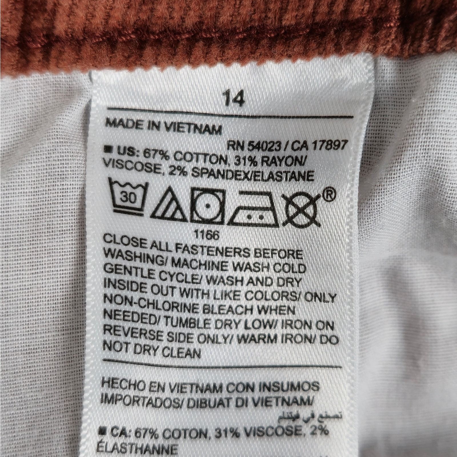 Old Navy Old Navy 14 Kicker Boot-Cut Corduroy Pants Rust Color Size 36" / US 14 / IT 50 - 10 Thumbnail