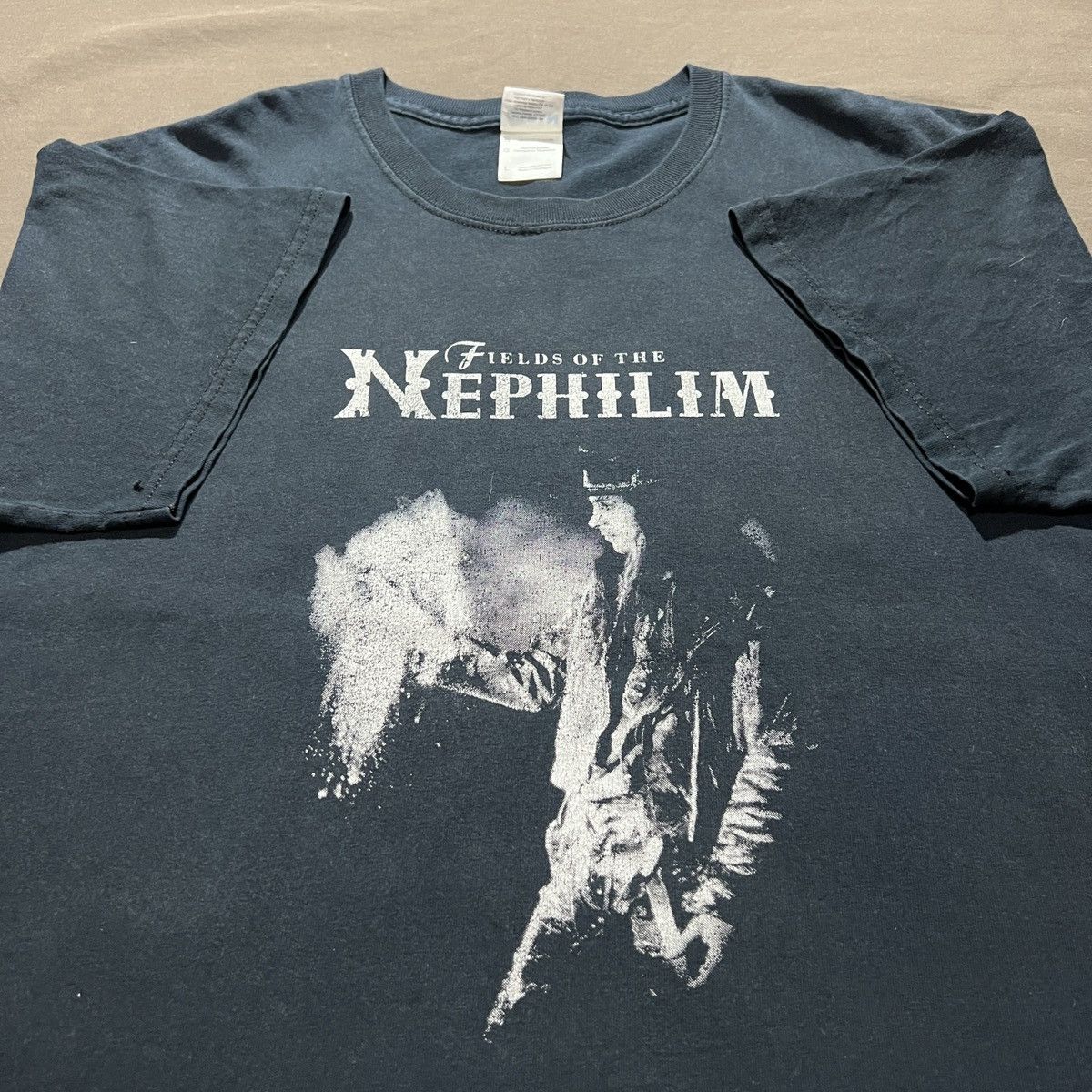 Band Tees Vintage Y2K Fields Of The Nephilim Tee Faded Goth rock Size US L / EU 52-54 / 3 - 1 Thumbnail