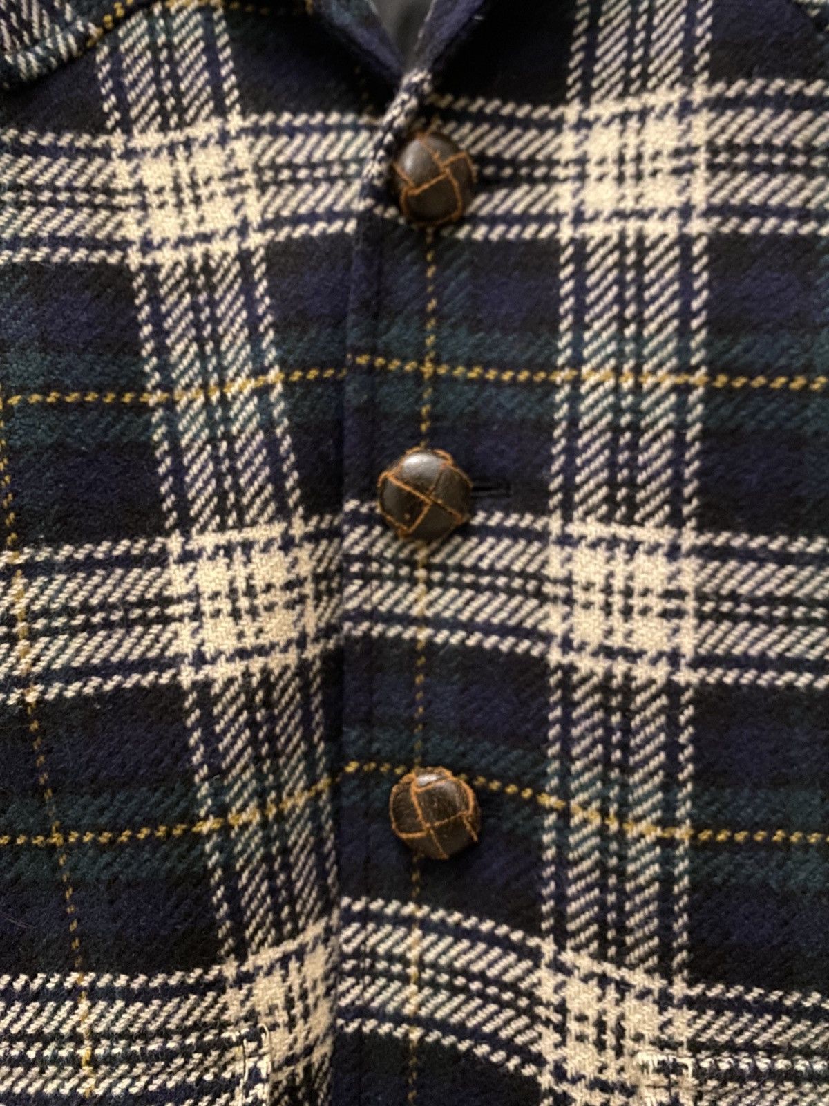 Saint Laurent Paris Saint Laurent Tartan Navy Green Coat Size US M / EU 48-50 / 2 - 4 Thumbnail