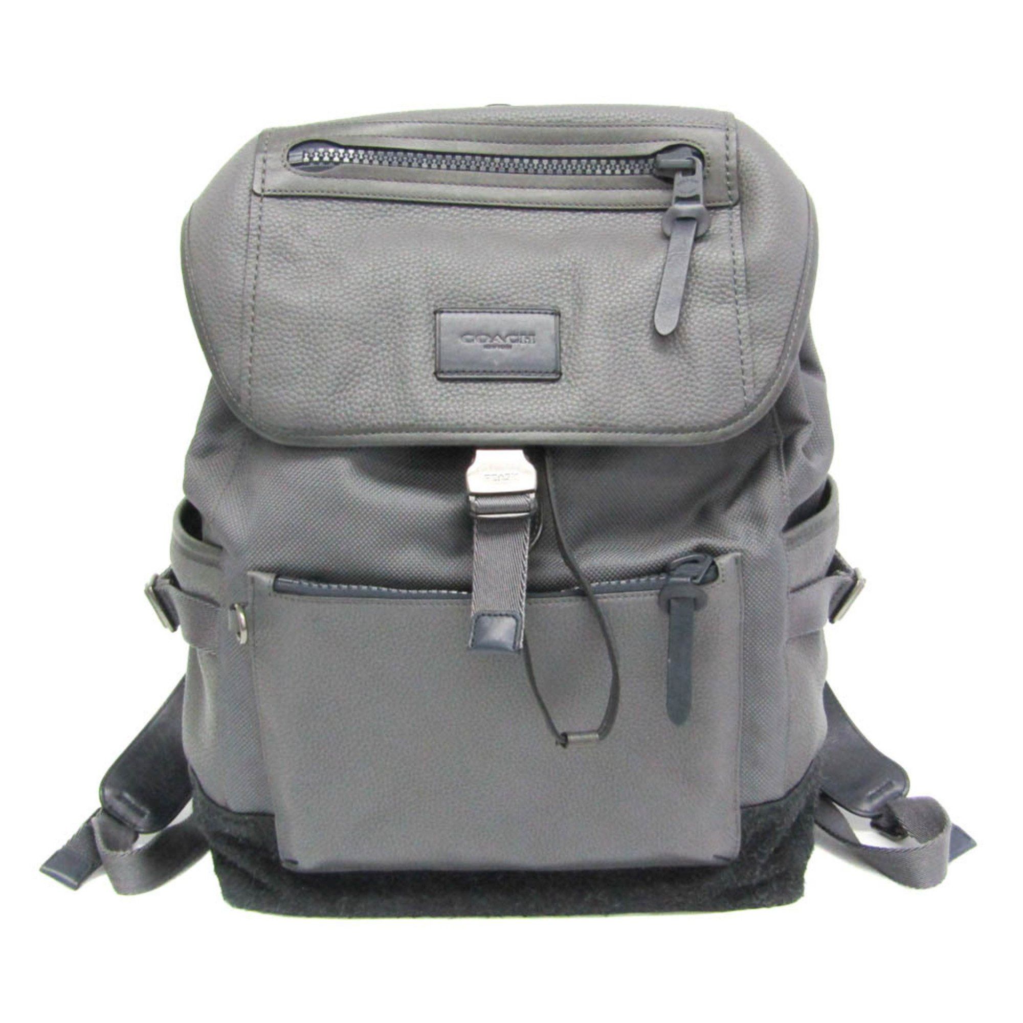 Coach Coach Manhattan 86735 Men's Leather,Suede Backpack Gray Size ONE SIZE - 1 Thumbnail