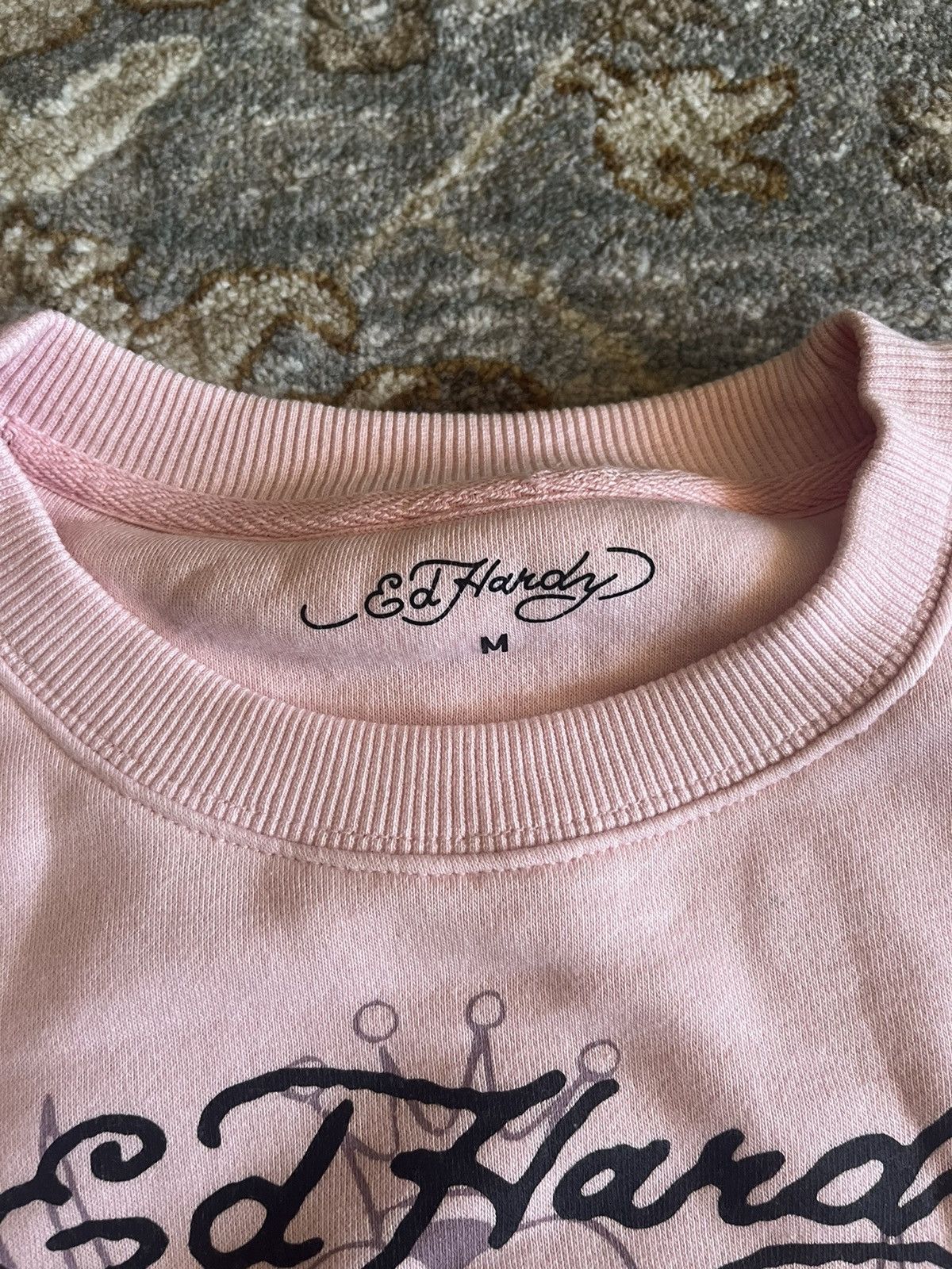 Ed Hardy Pink Ed Hardy Cropped Graphic Panther Sweater M Size M / US 6-8 / IT 42-44 - 4 Thumbnail