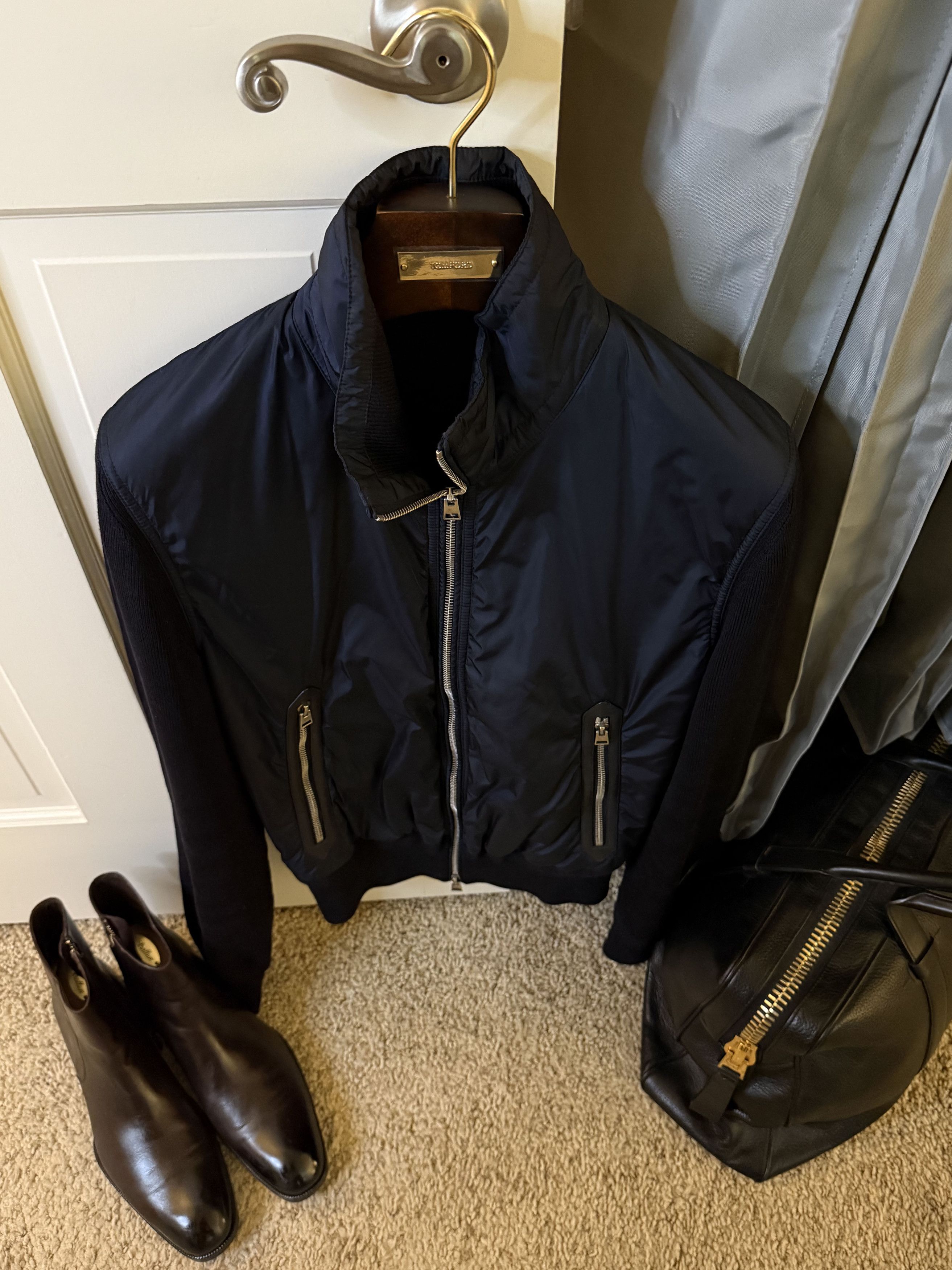 Tom Ford Best Dressed Rare $4,350 w/tax TOM FORD Panel Knit Jacket Size US M / EU 48-50 / 2 - 2 Thumbnail