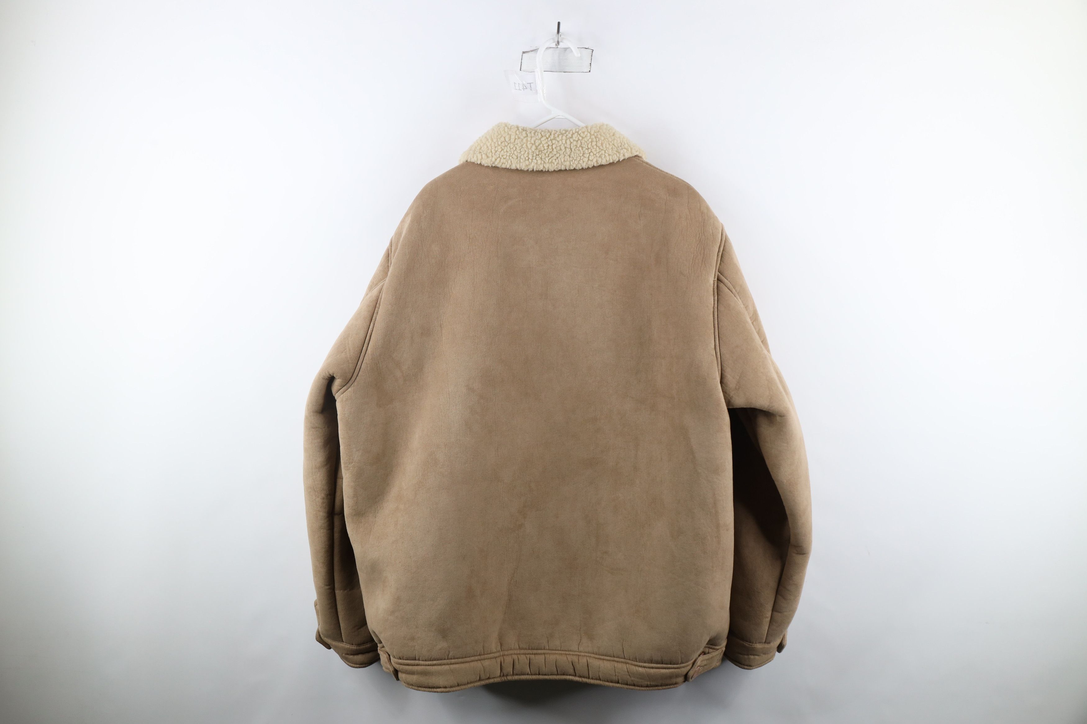 Vintage Vintage 90s Streetwear Pile Fleece B3 Bomber Jacket Beige Size US XL / EU 56 / 4 - 11 Thumbnail