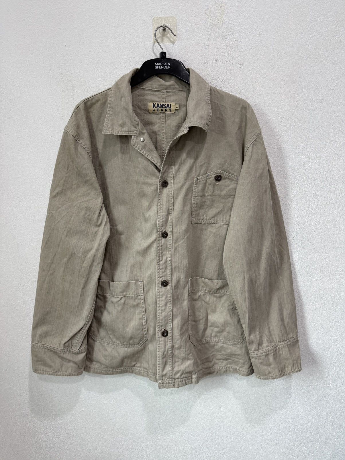 JAPAN BRAND VINTAGE KANSAI HUNTING JACKET HERRIGBONE