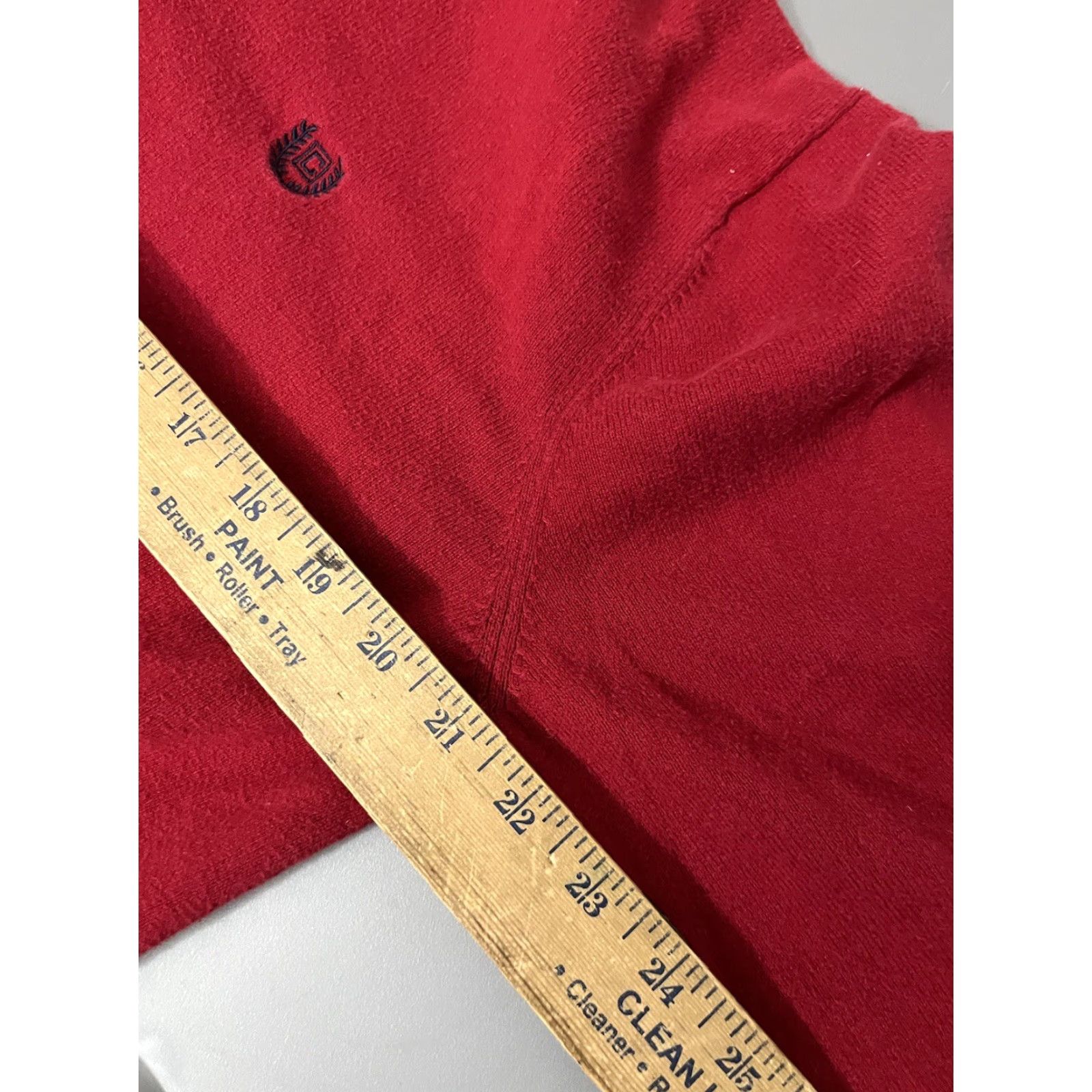 Chaps Chaps Sweater Mens Large Red 1/4 Zipper Long Sleeve Cashmere Blend Crew Neck Pullover All Seasons Modern Regular Size US L / EU 52-54 / 3 - 6 Thumbnail