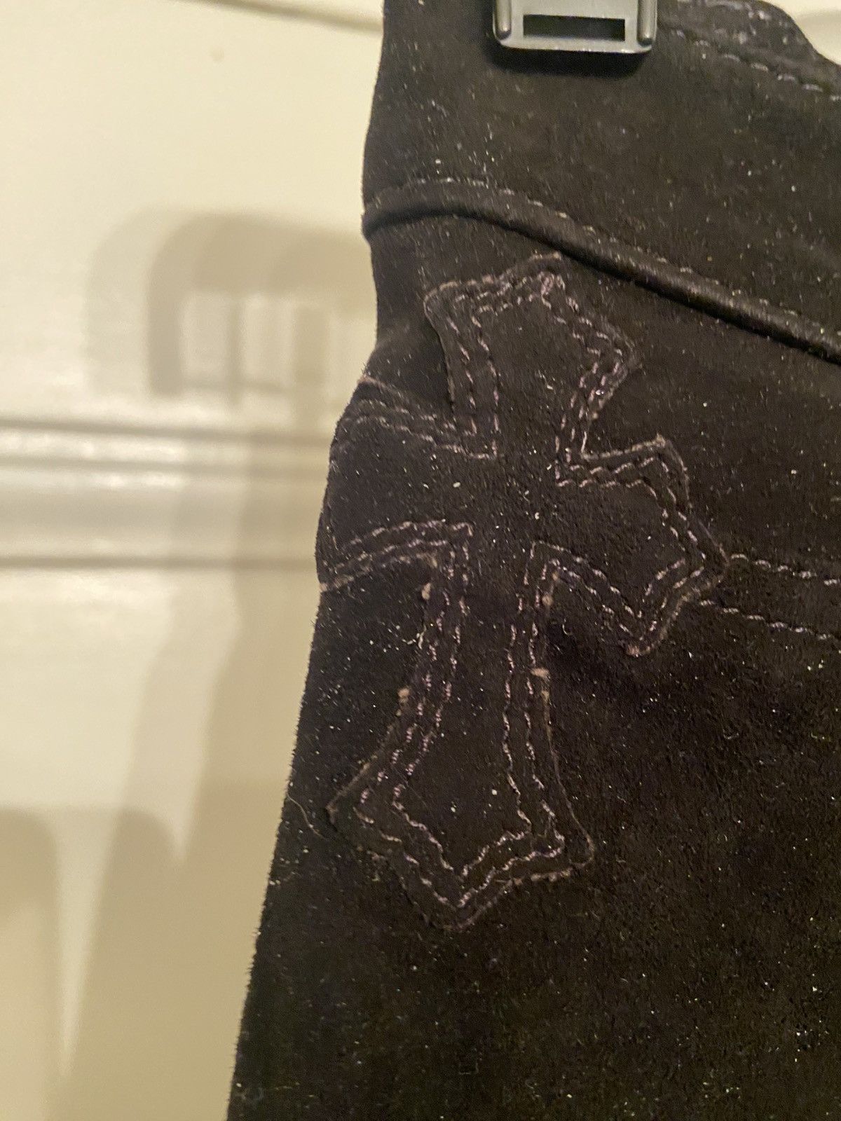 Chrome Hearts Black Chrome Hearts cropped suede jeans Size 27" / US 4 / IT 40 - 14 Thumbnail