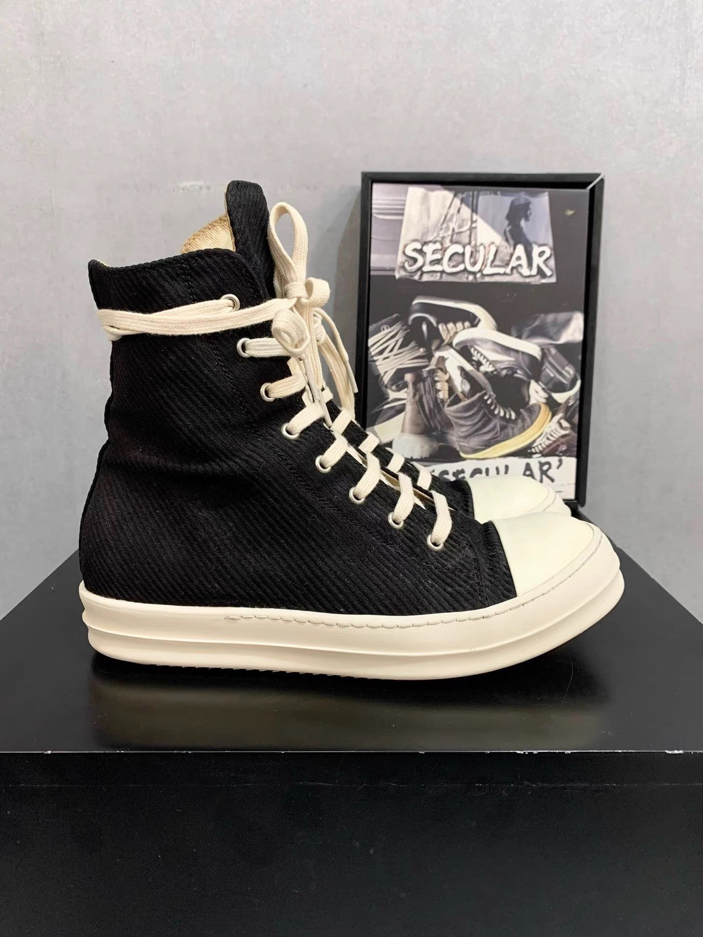 Rick Owens Rick Owens Canvas High-Top Big Converse K34 Size US 8.5 / EU 41-42 - 4 Thumbnail