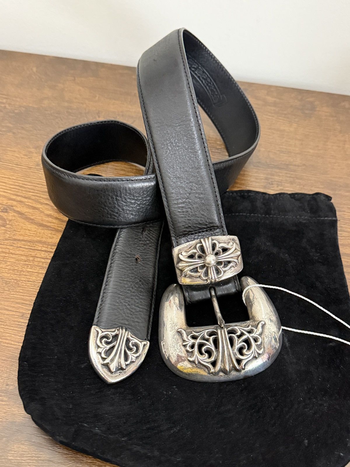 Chrome Hearts Chrome Hearts Leather Waist Belt 3-Piece Western Size 30 - 3 Thumbnail