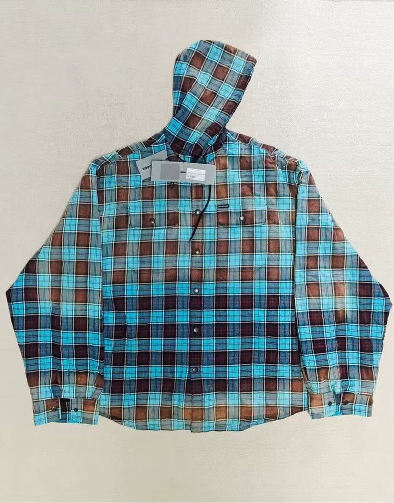 Balenciaga Balenciaga 22ss flannel rendering for old plaid gradient ho Size US M / EU 48-50 / 2 - 1 Thumbnail
