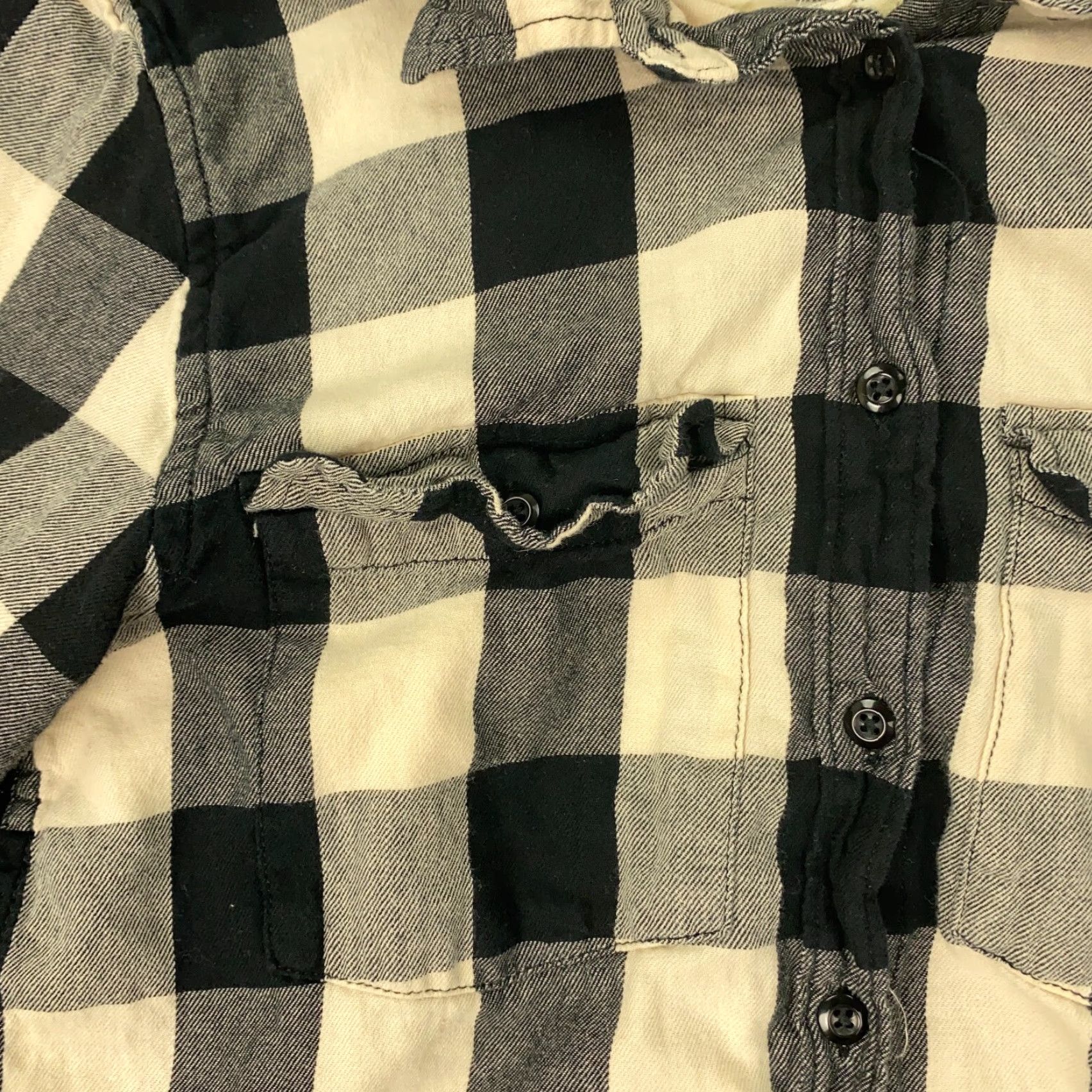 Vintage Denim & Supply Ralph Lauren Shirt Womens XL Plaid Button-Up Roll Tab Sleeve Beige 100% Cotton Flannel Size XL / US 12-14 / IT 48-50 - 3 Thumbnail