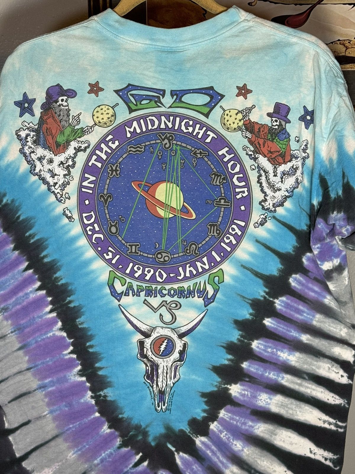 Grateful Dead × Liquid Blue × Vintage Vintage Grateful Dead Shirt NYE 1990 “Midnight Hour” Size US XL / EU 56 / 4 - 9 Thumbnail