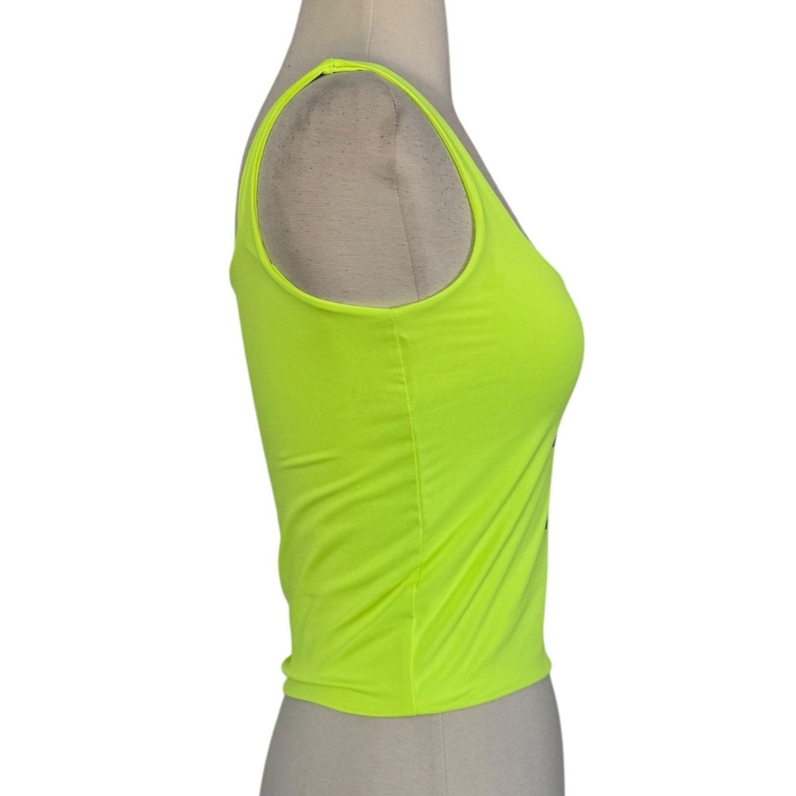 Other BITE IT! Neon Fluorescent Yellow Tank Crop Top Punk Festival Size S / US 4 / IT 40 - 4 Thumbnail