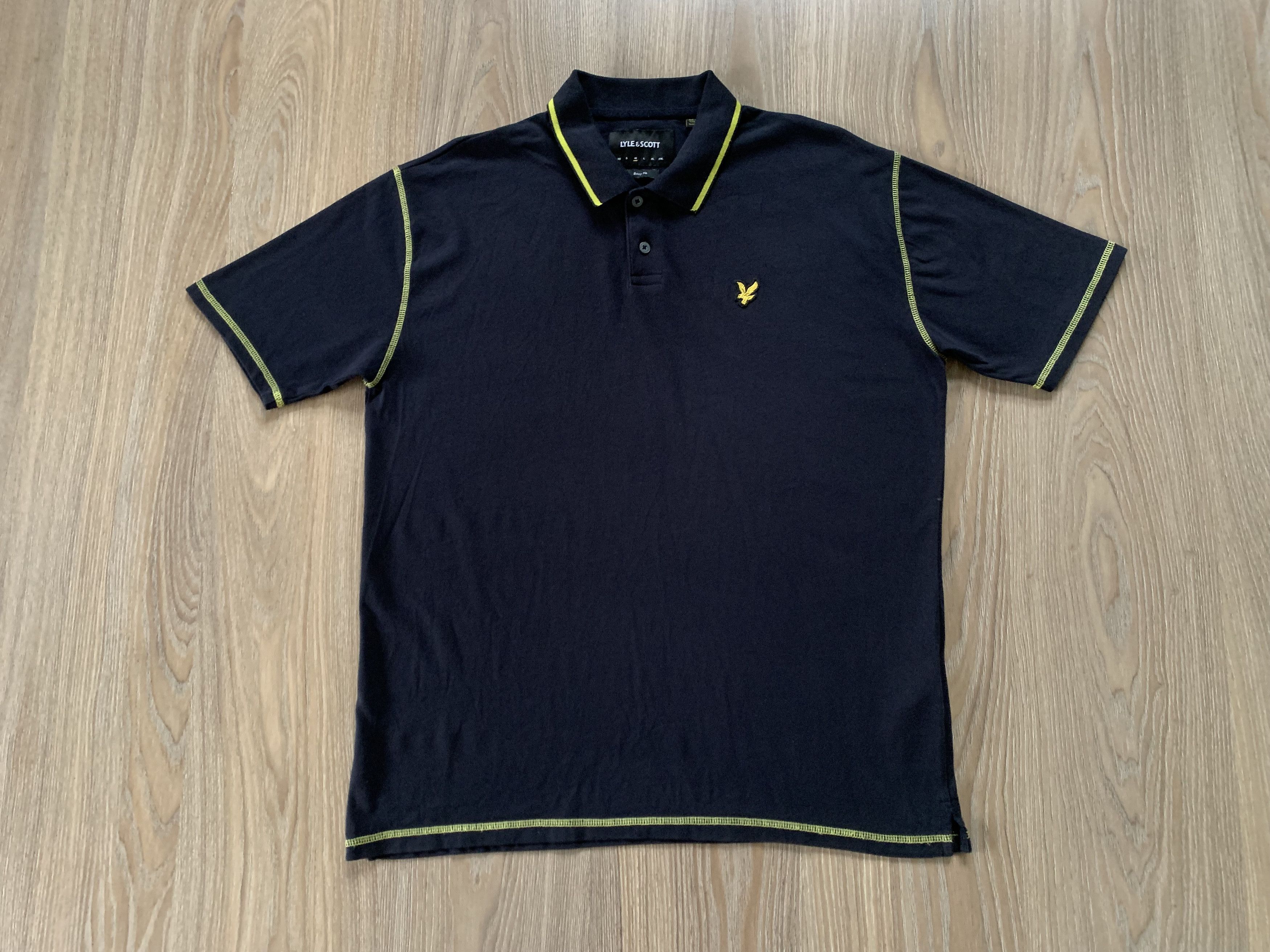 Lyle & Scott Lyle & Scott Classic Blue Polo T-Shirt Size US M / EU 48-50 / 2 - 2 Thumbnail