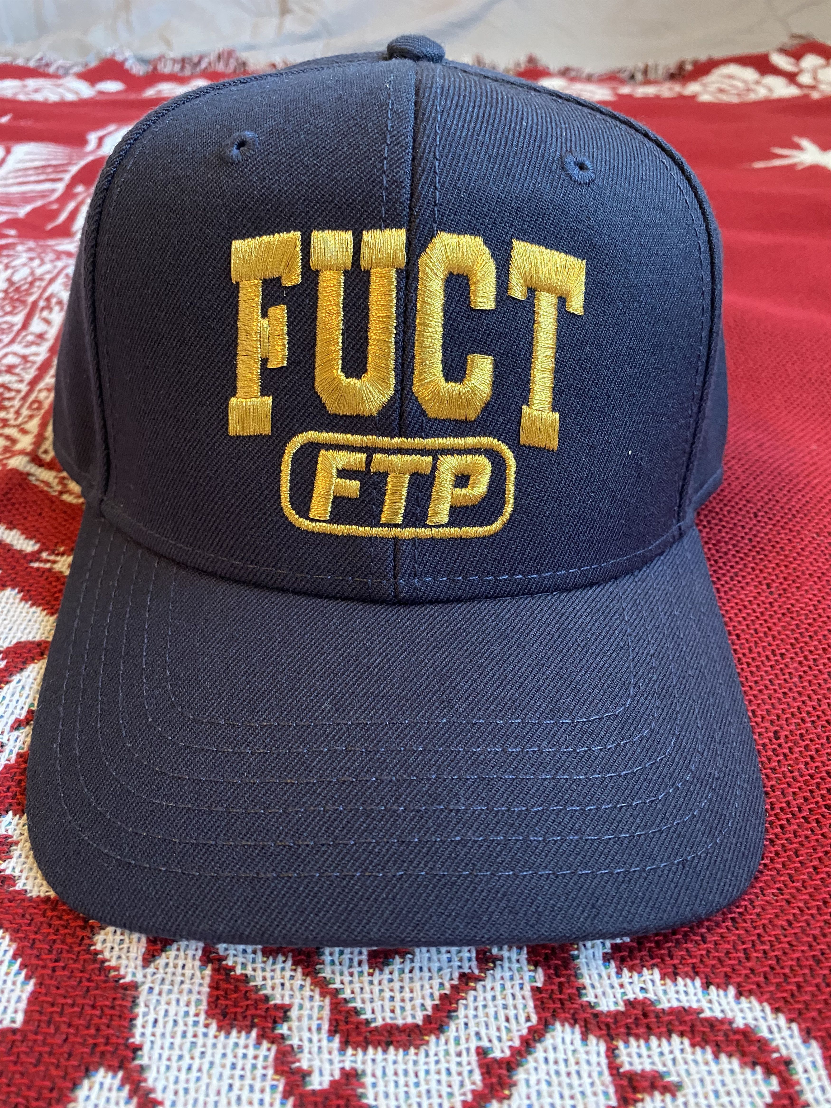image of Fuck The Population x Fuct Ftp Academy Hat in Blue, Men's