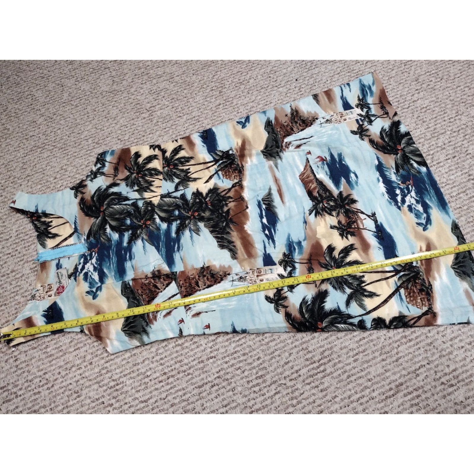 Hilo Hattie VINTAGE HILO HATTIE Dress Surf Aloha Hawaiian Midi Blue Zip Women's 16 Floral Sleeveless Cotton Casual Island Beach Retro Pattern Size XXL / US 16-18 / IT 52-54 - 4 Thumbnail