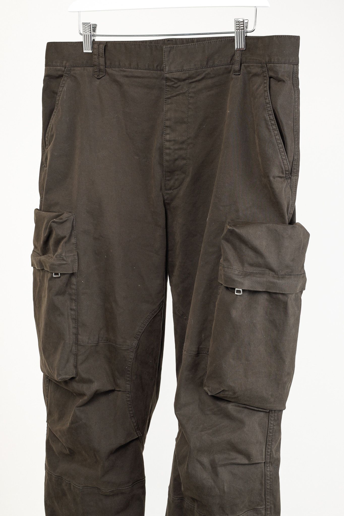 Moncler Moncler Military Khaki Wide-Leg Stretch-Cotton Cargo pant Size US 34 / EU 50 - 3 Thumbnail