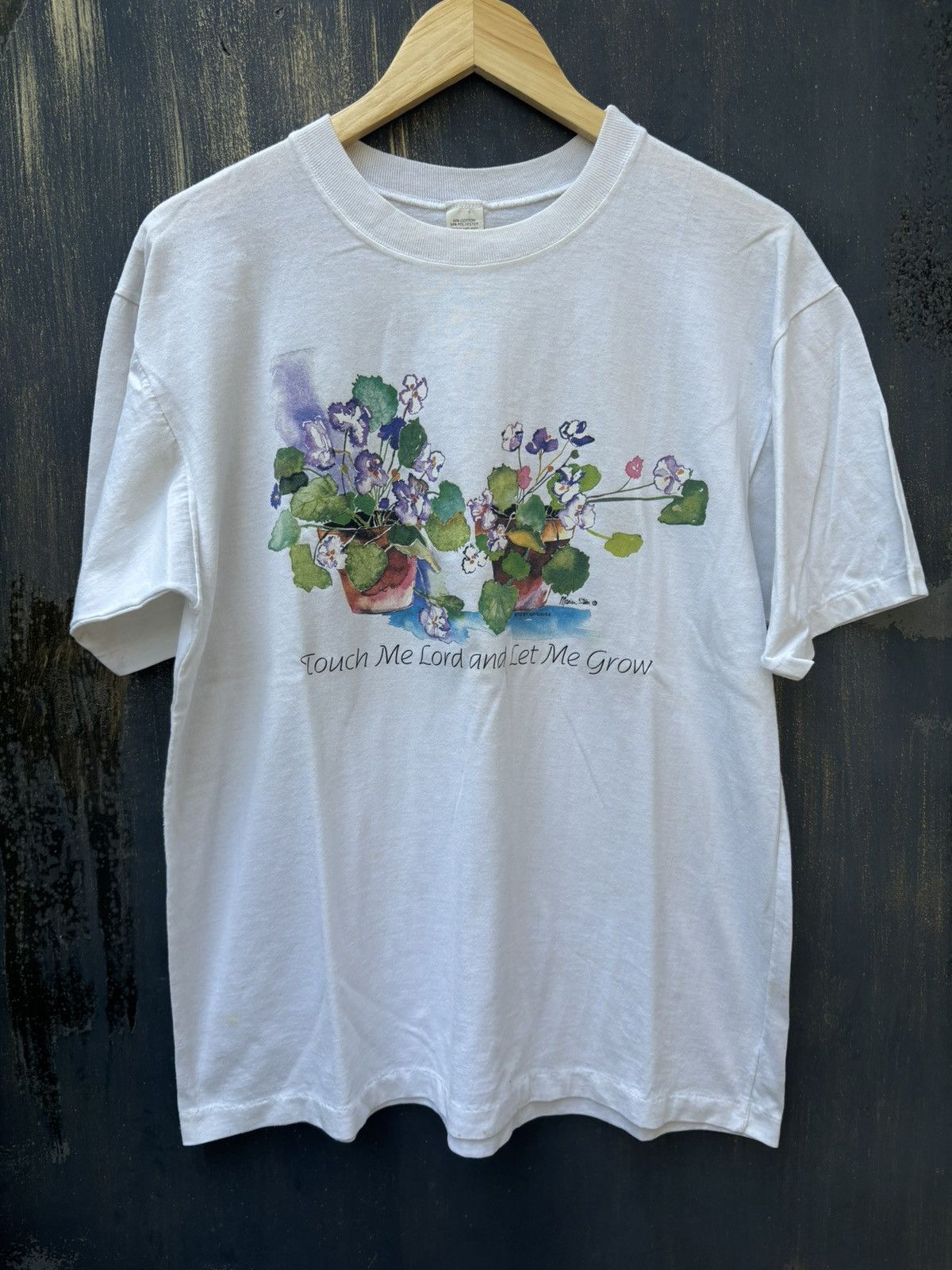 Vintage RARE! Vintage 90’s Art Flower Tee Touch Me Size US L / EU 52-54 / 3 - 2 Thumbnail
