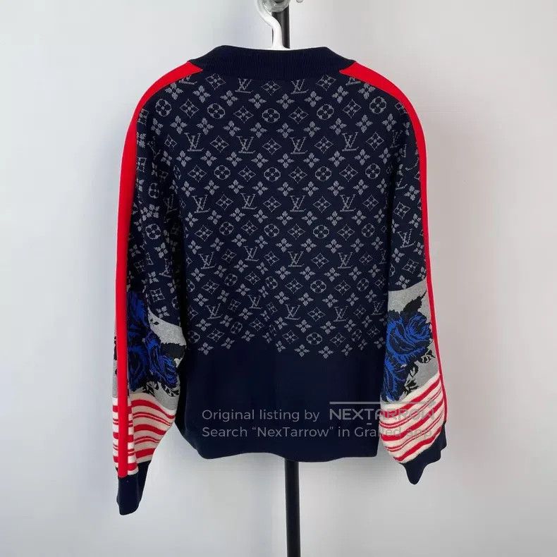 Louis Vuitton Louis Vuitton Sheep Cashmere Red and Blue Contrast Patchwo Size US L / EU 52-54 / 3 - 2 Thumbnail