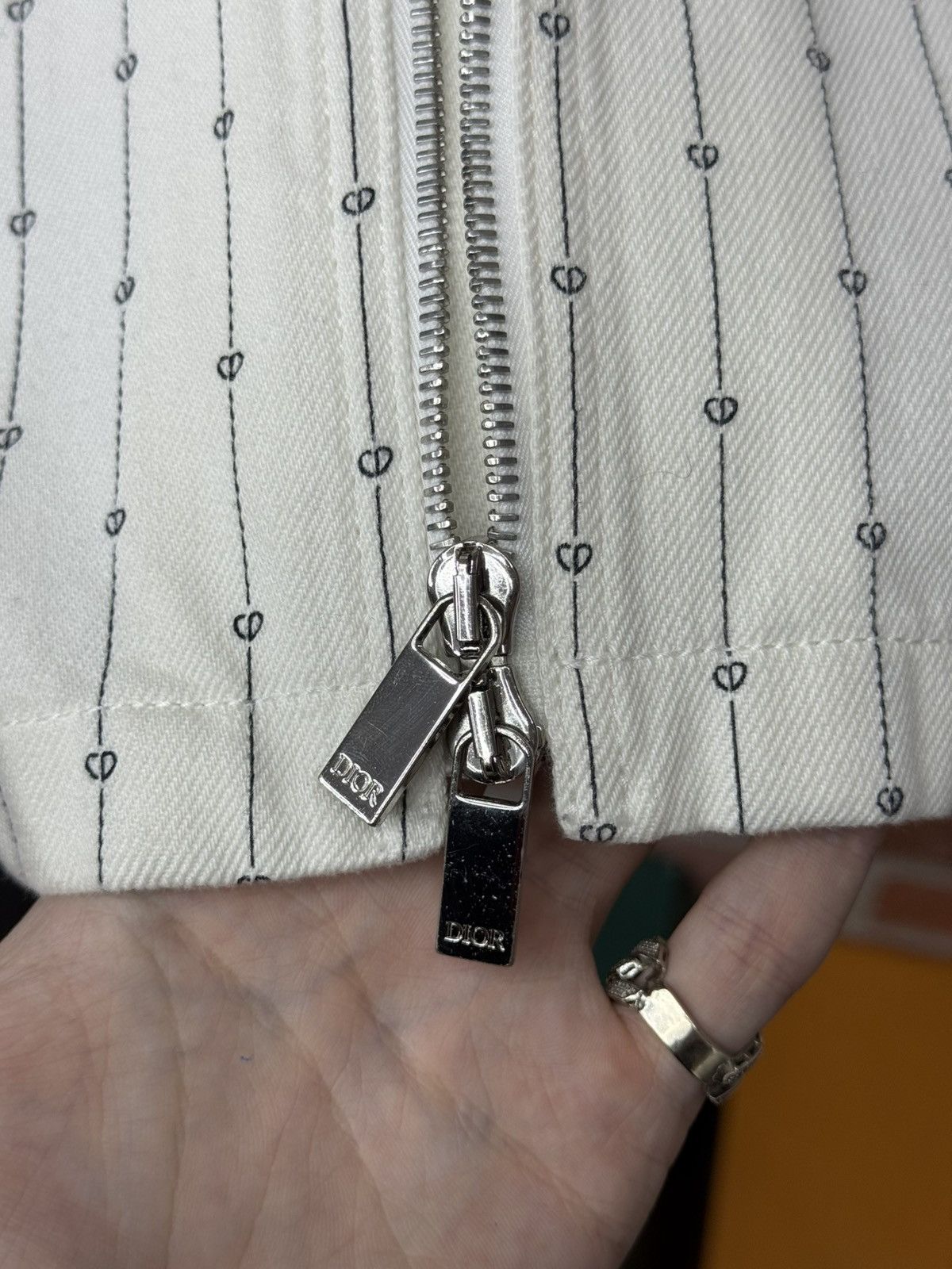 Dior Dior Valentine Striped Denim Jacket Size (50) White RARE Size US L / EU 52-54 / 3 - 21 Thumbnail