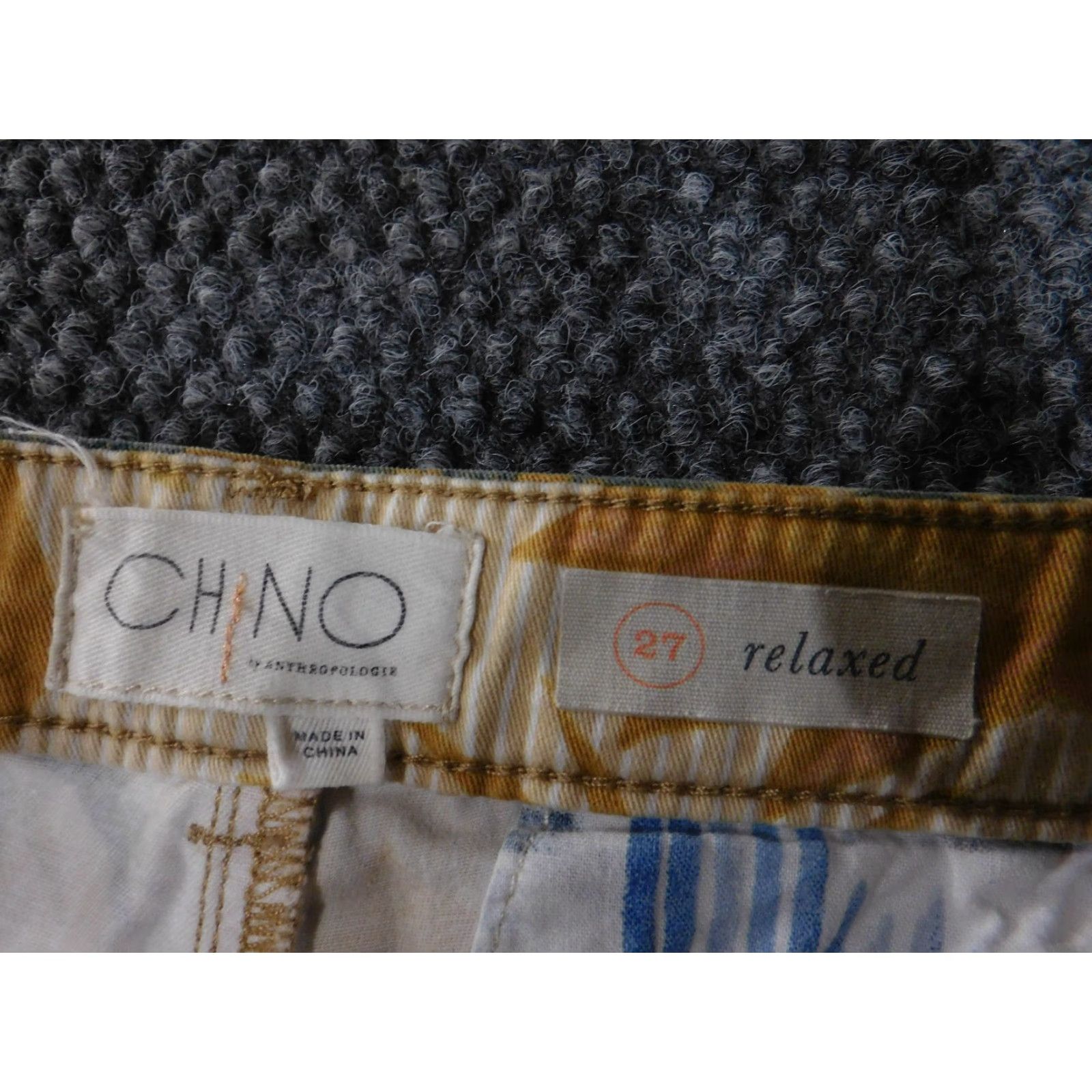 Anthropologie Anthropologie Pants Womens 27 Multicolor Floral Tropical Relaxed Chino Pants Straight Leg Size 27" / US 4 / IT 40 - 4 Thumbnail