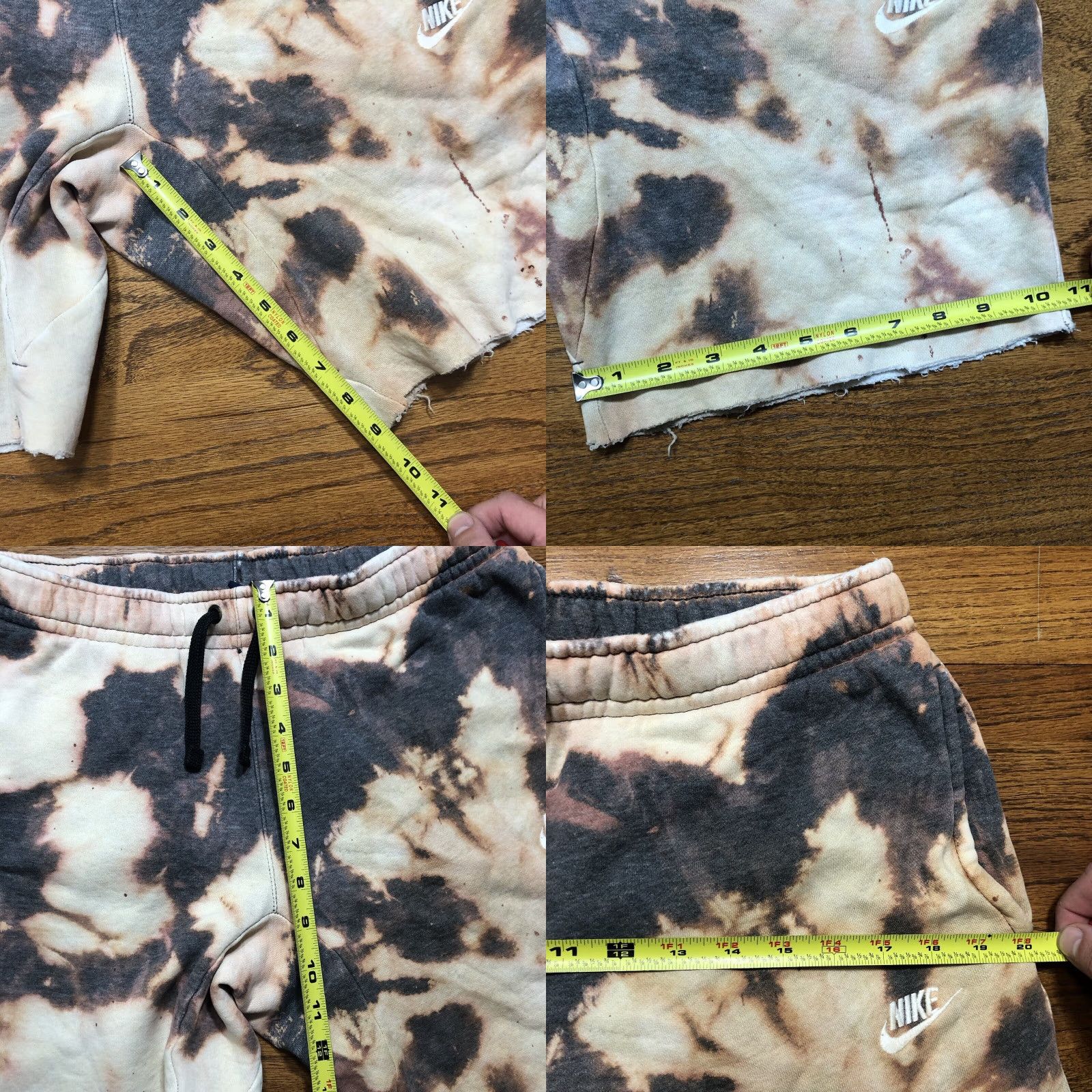 Nike Nike Sweat Shorts Mens S Gray Tie Dye Drawstring Athletic Size US 29 - 8 Thumbnail