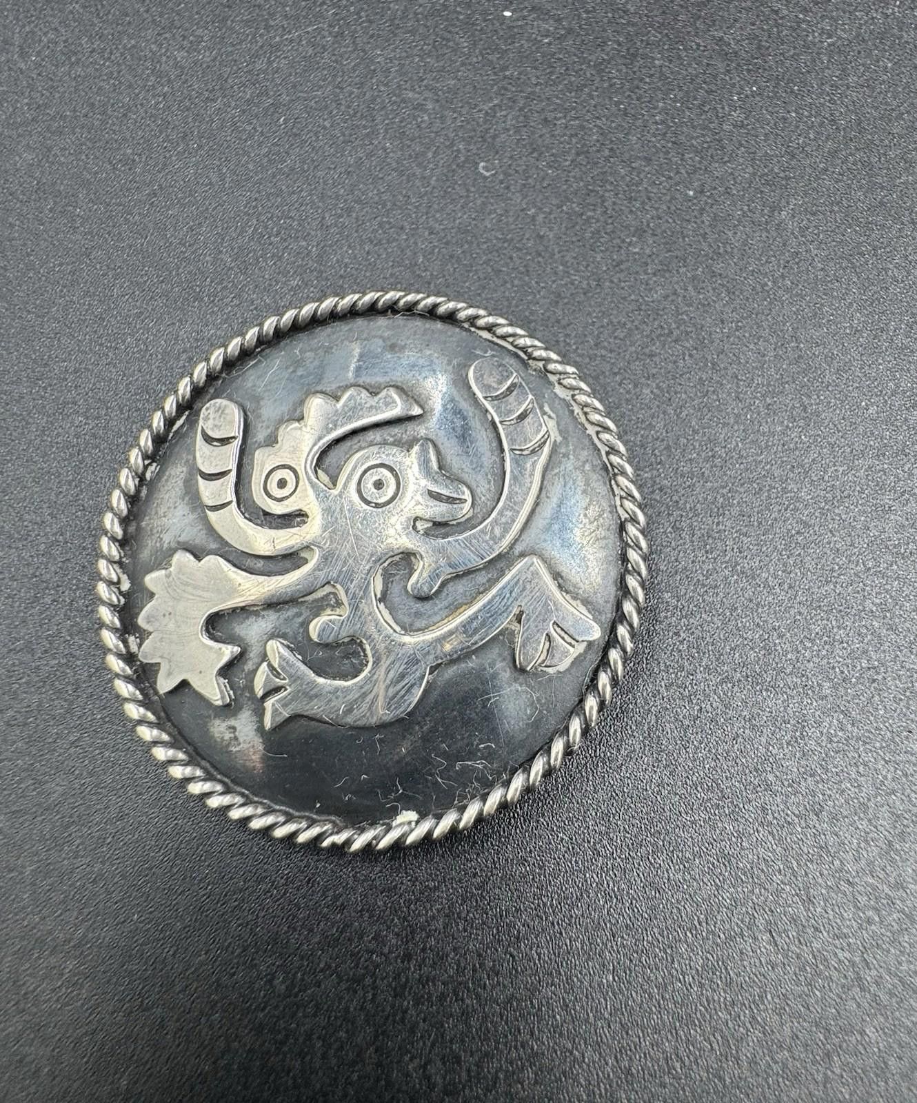 Other Vintage Taxco Sterling Silver Aztec Quetzalcoatl Mythical Se Size ONE SIZE - 3 Thumbnail