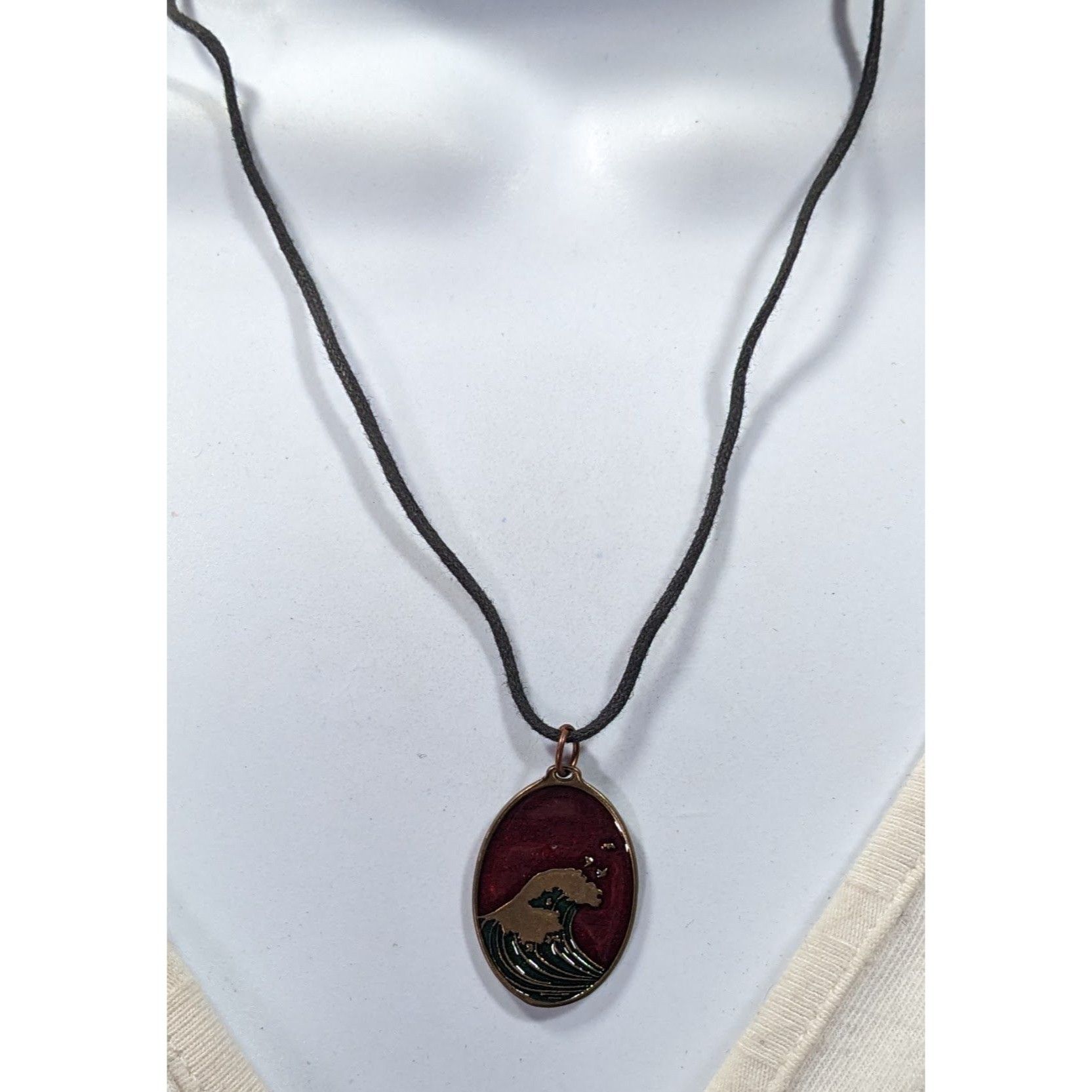 Other Peace Bronze 2010 Enamel Wave Pendant Necklace Size ONE SIZE - 6 Thumbnail