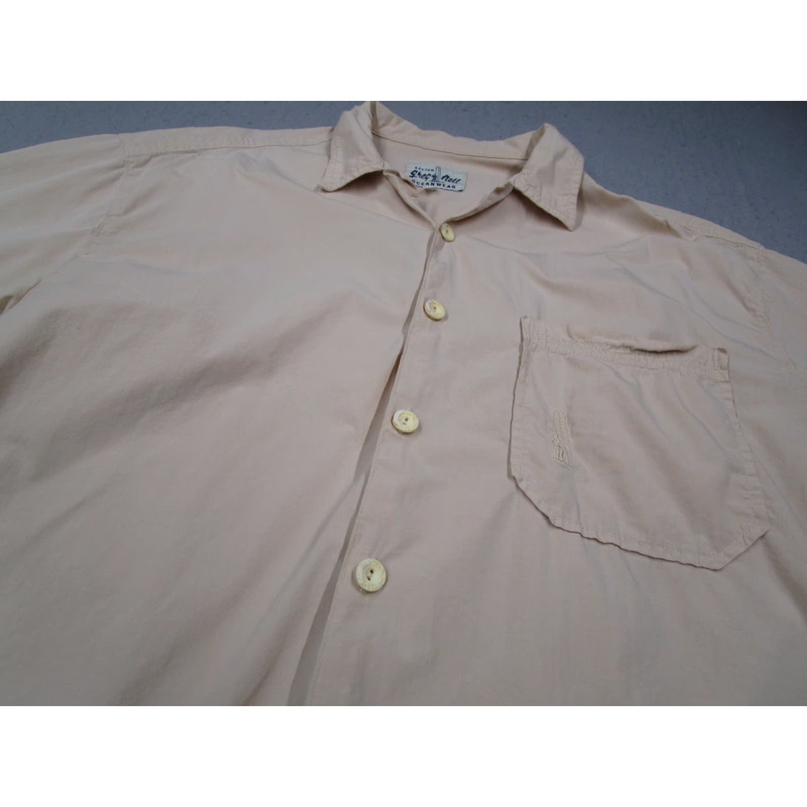 Vintage Greg Noll Oceanwear Shirt Mens Large Beige Button Up Hawaiian Camp Tiki Size US L / EU 52-54 / 3 - 2 Thumbnail