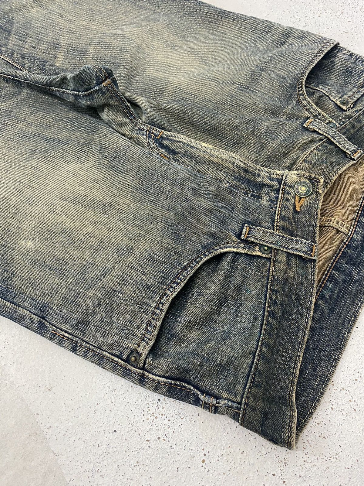 Edwin × Japanese Brand Edwin 404 Denim Baggy Loose Fit Washed Distressed Size US 32 / EU 48 - 5 Thumbnail