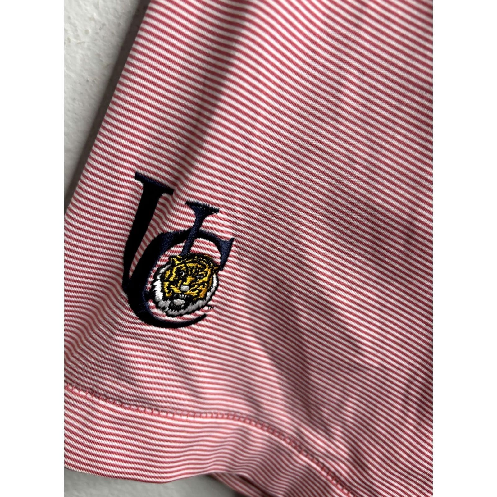 Peter Millar Peter Millar Polo Shirt Mens Large Pink Striped Summer Comfort Golf Size US L / EU 52-54 / 3 - 6 Thumbnail