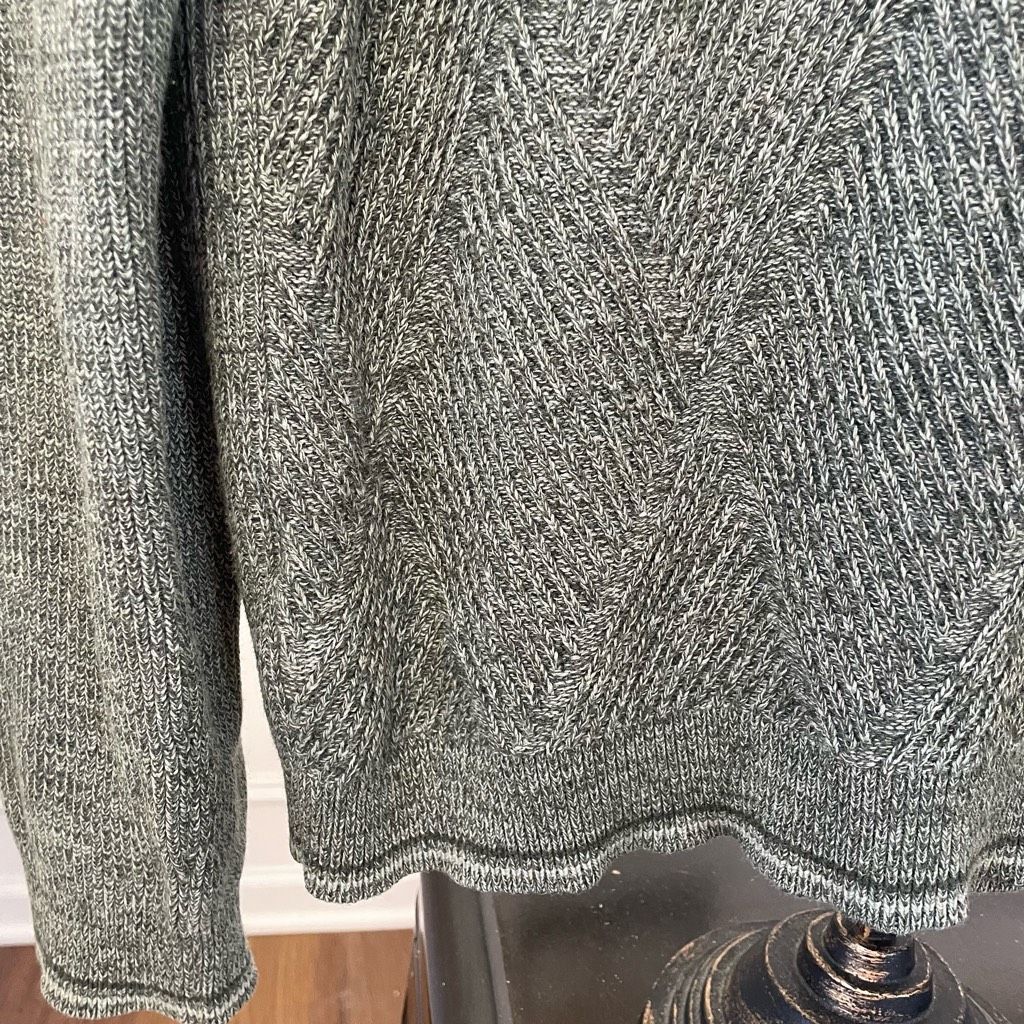 Tommy Bahama Tommy Bahama 1/4 Zip Cotton Sweater Green L Size US L / EU 52-54 / 3 - 3 Thumbnail