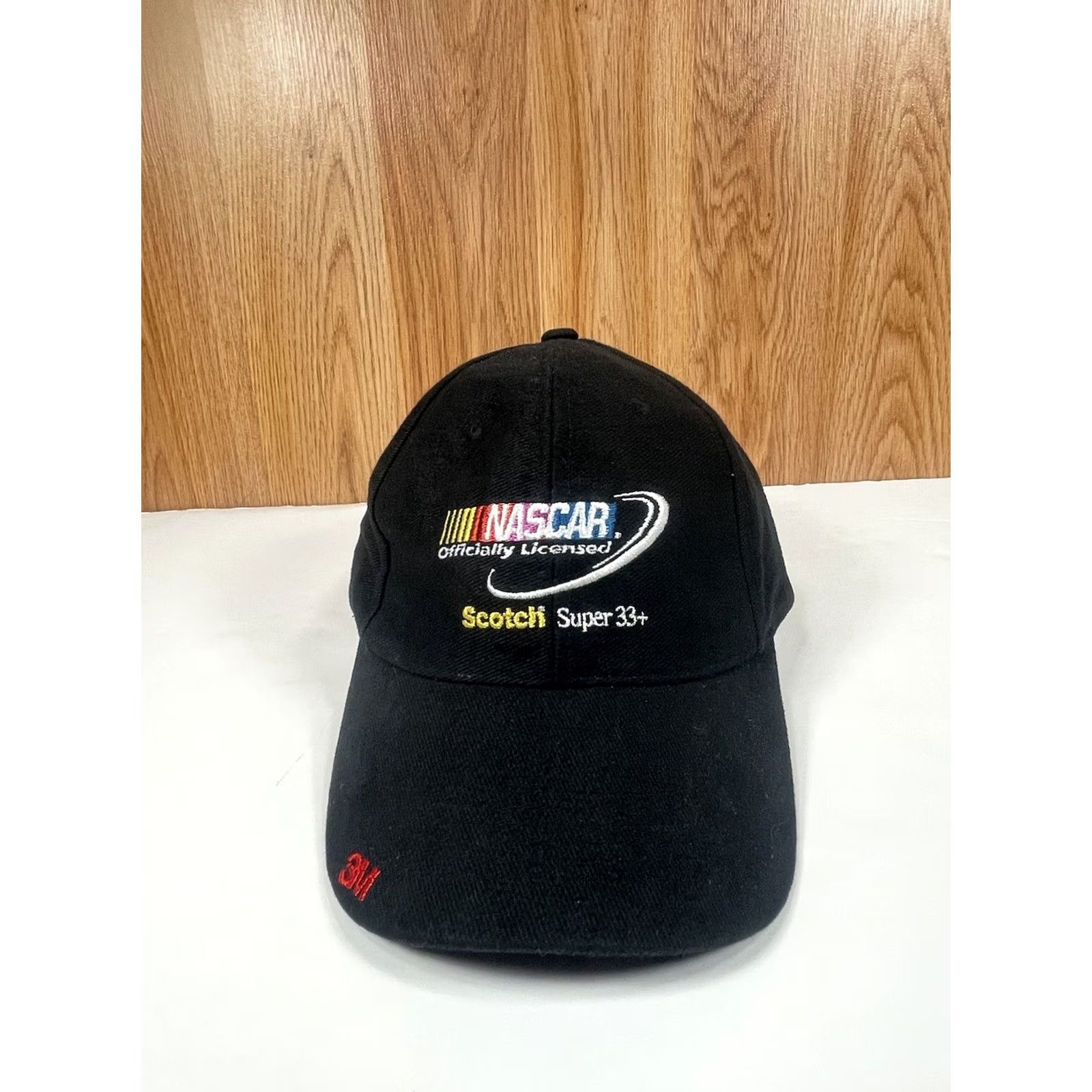 NASCAR NASCAR 3M Scotch Super33+ Hat Cap One Size Fits All Strap Back Adjustable Black Size ONE SIZE - 2 Thumbnail