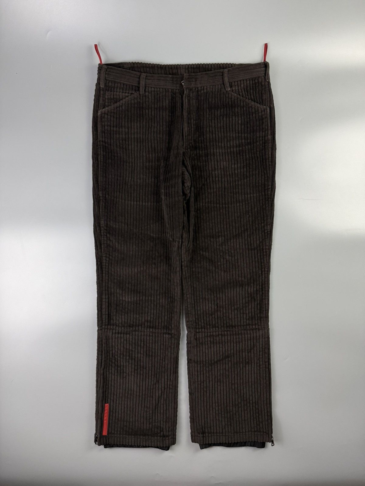 Prada Prada - Red Tab Corduroy Nylon Pants Size US 34 / EU 50 - 1 Thumbnail