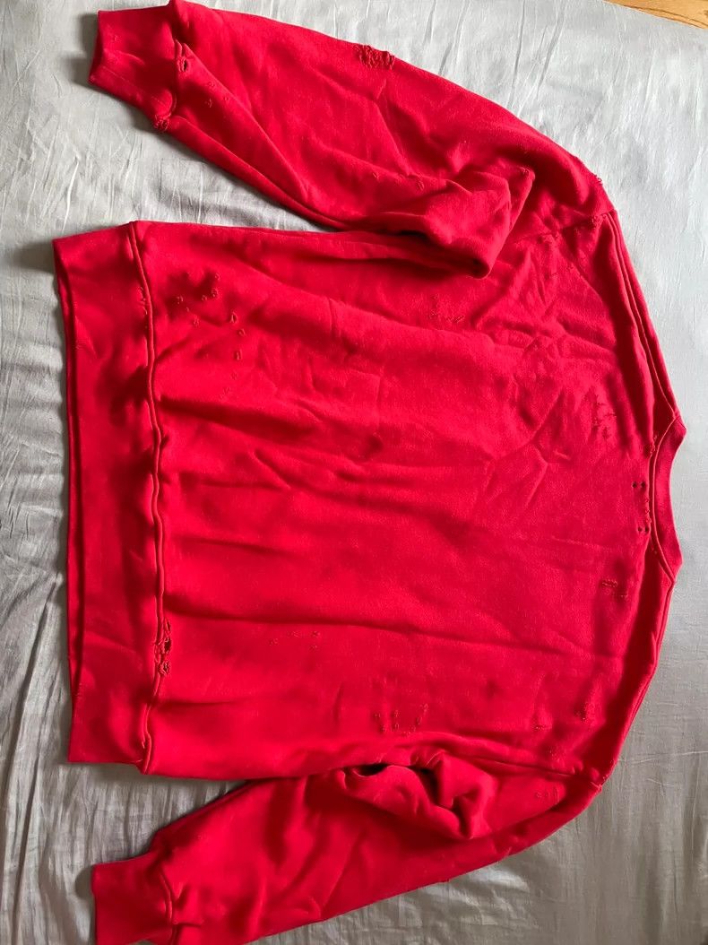 Amiri Amiri Kidora damage hoodie red 2501-Nextarrow Size US M / EU 48-50 / 2 - 8 Thumbnail