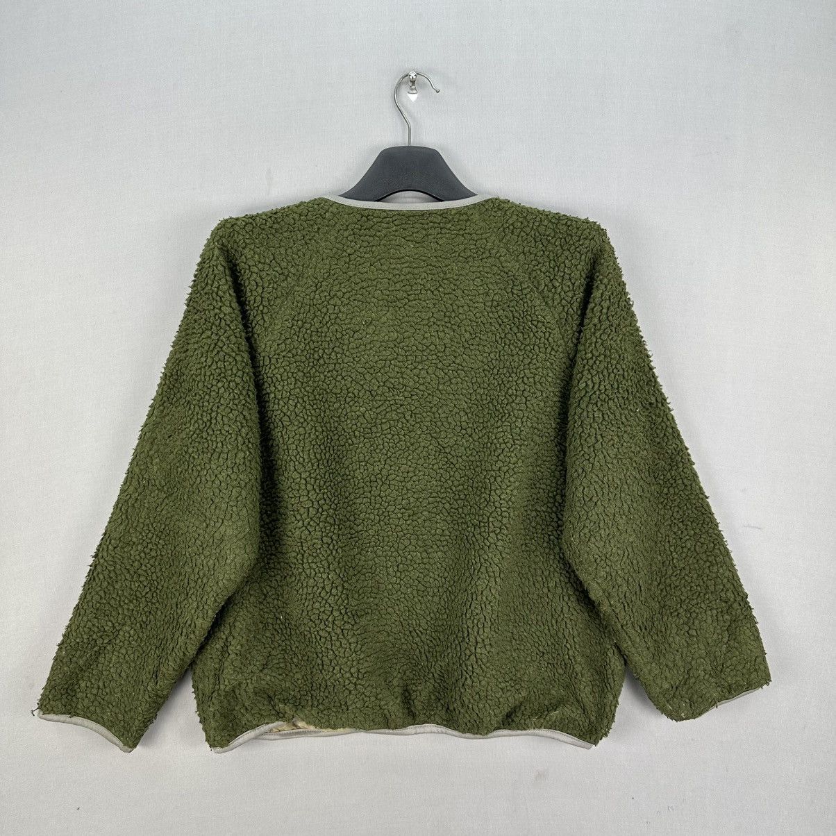 Vintage Vintage Green Sherpa Zipper Cardigan Jacket Size US S / EU 44-46 / 1 - 4 Thumbnail