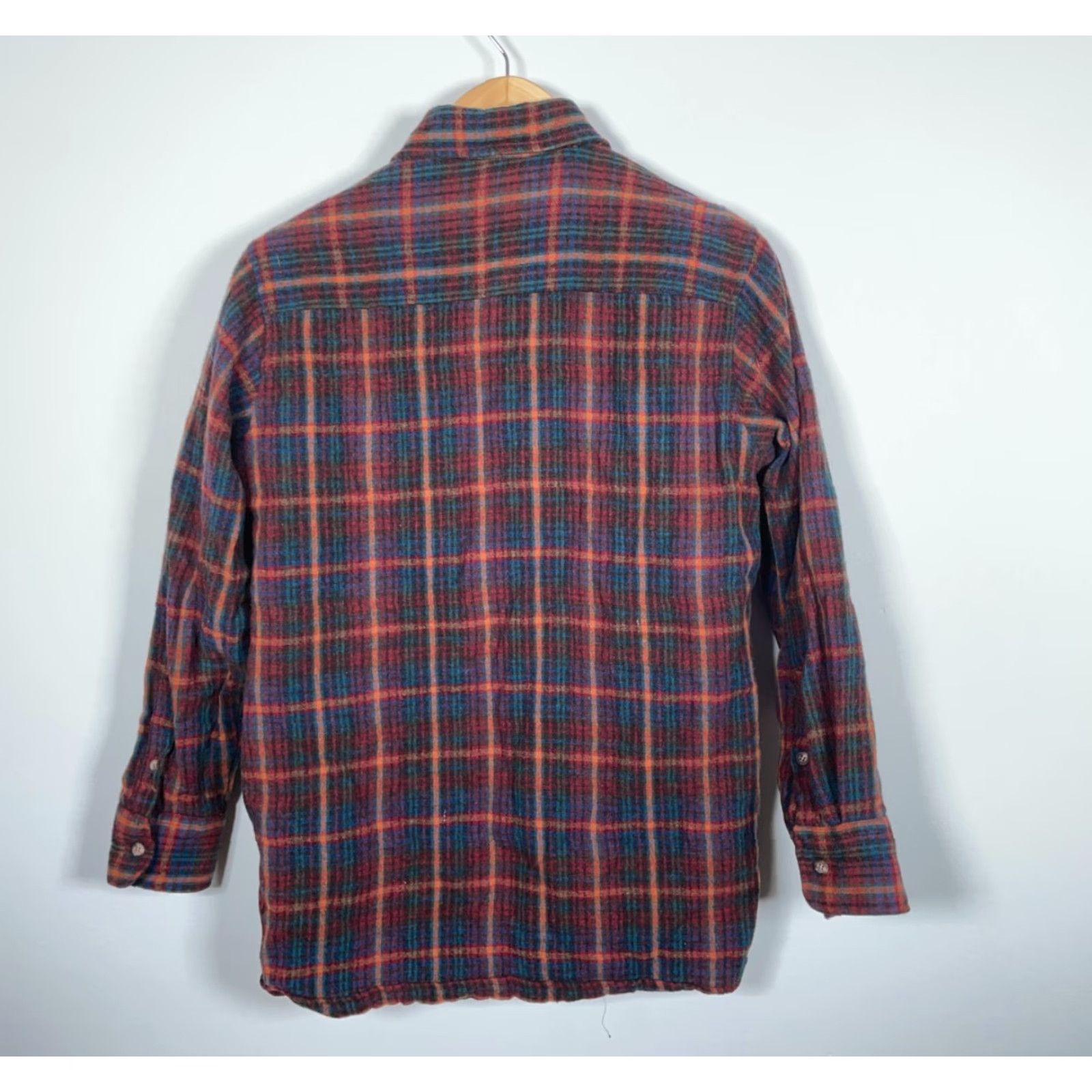 Arrow VINTAGE Arrow Wool Flannel Shirt Jacket Men Medium Red Blue Plaid Lightweight Shacket Size US M / EU 48-50 / 2 - 3 Thumbnail