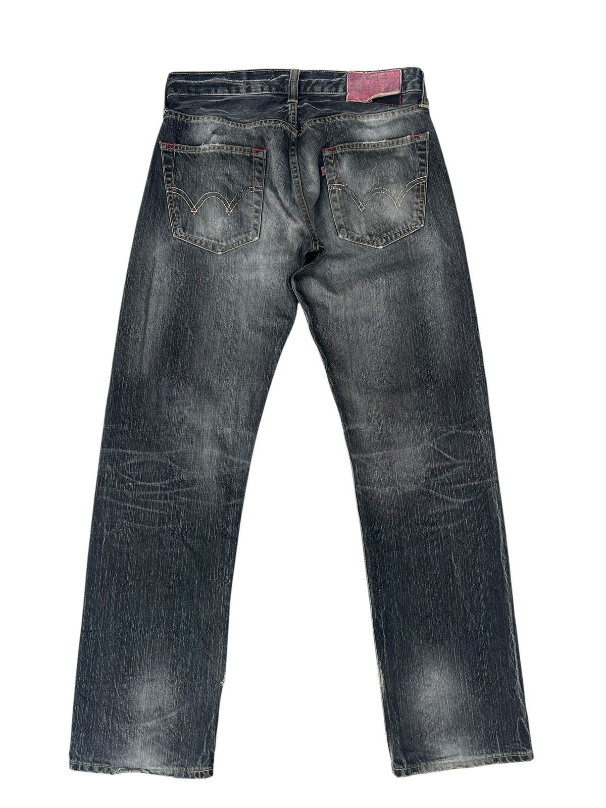 Edwin Vintage Y2K 2000s Edwin Fade Black Denim Loose Jeans Size US 31 - 7 Thumbnail