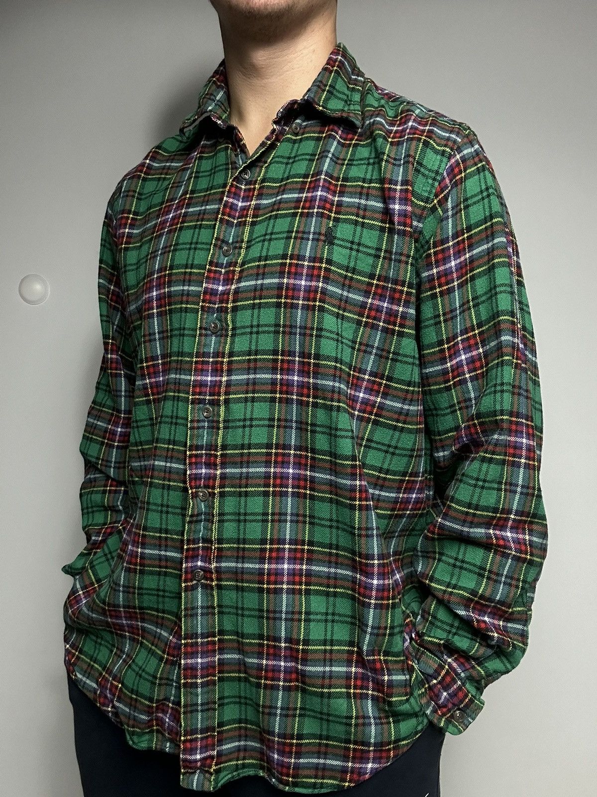 Ralph Lauren Ralph Lauren Vintage Shirt Button Up Green Size US XL / EU 56 / 4 - 1 Thumbnail