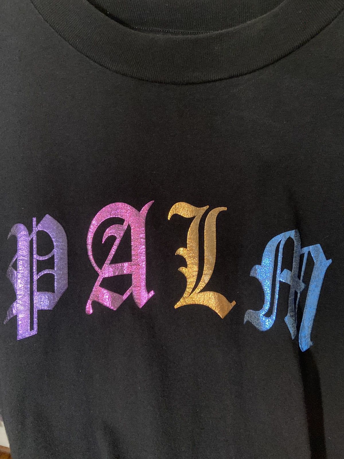 Palm Angels Palm Angels Gothic Logo T-Shirt Size US S / EU 44-46 / 1 - 2 Thumbnail