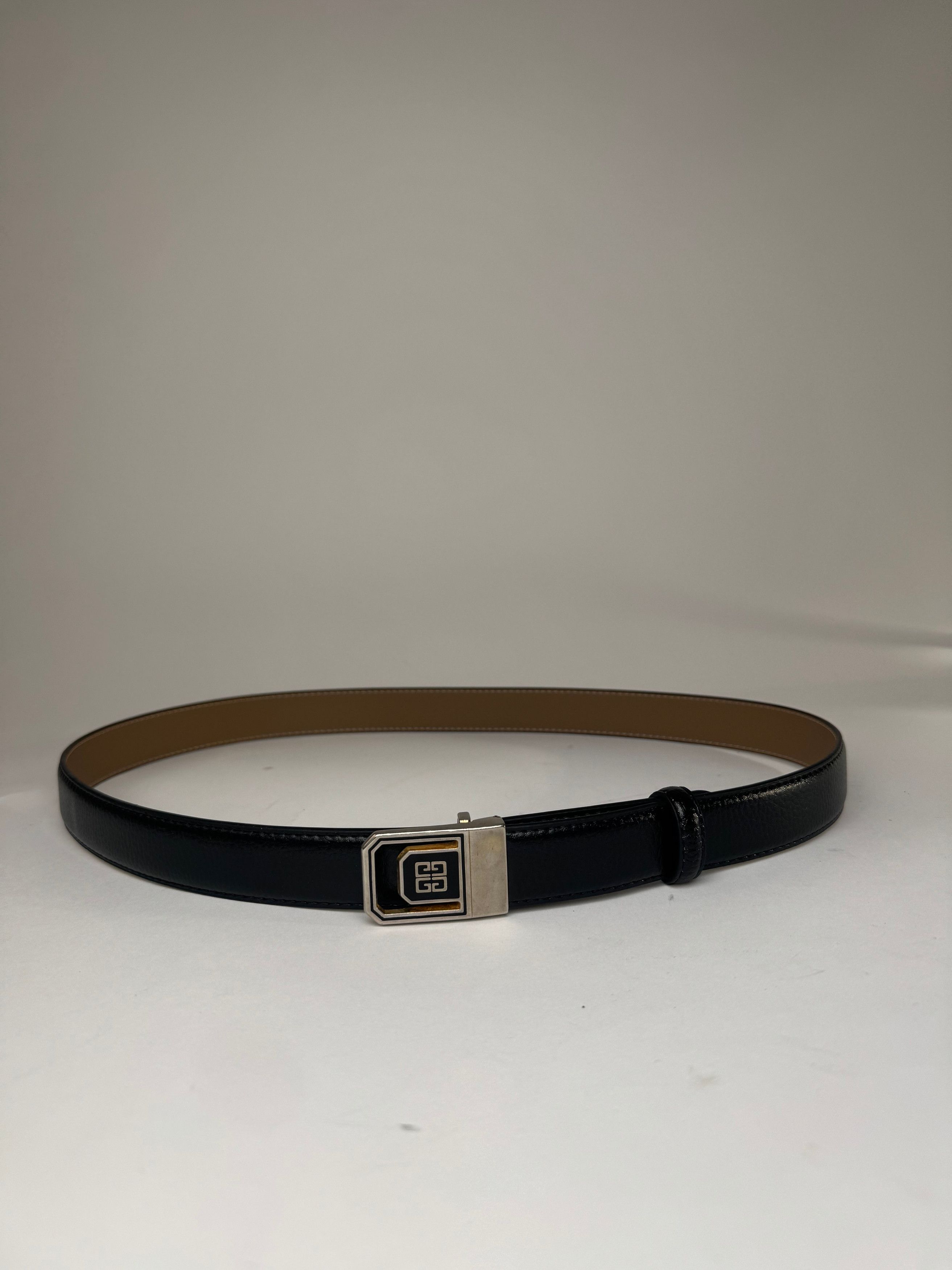 Givenchy Vintage Leather Belt Black Size ONE SIZE - 1 Thumbnail