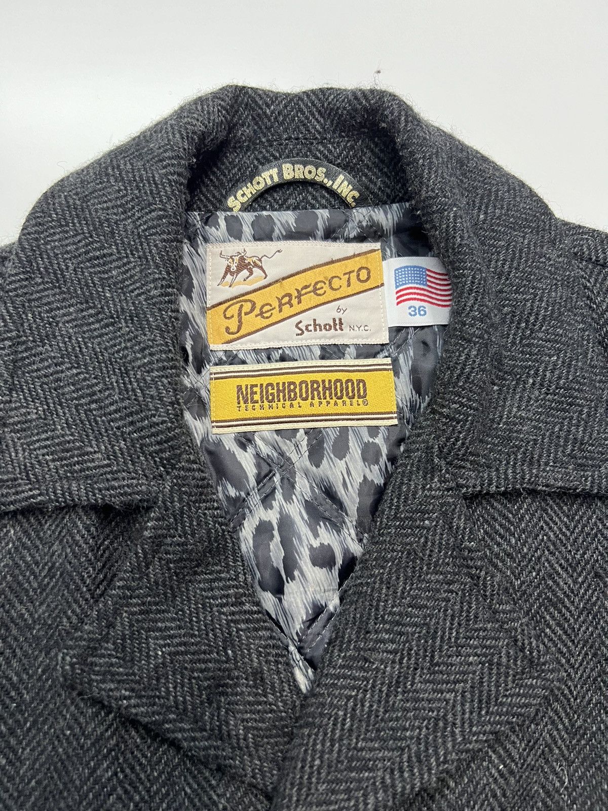 Neighborhood 🔥SCHOTT PERFECTO X NEIGHBORHOOD WOOL JACKET Size US M / EU 48-50 / 2 - 9 Thumbnail