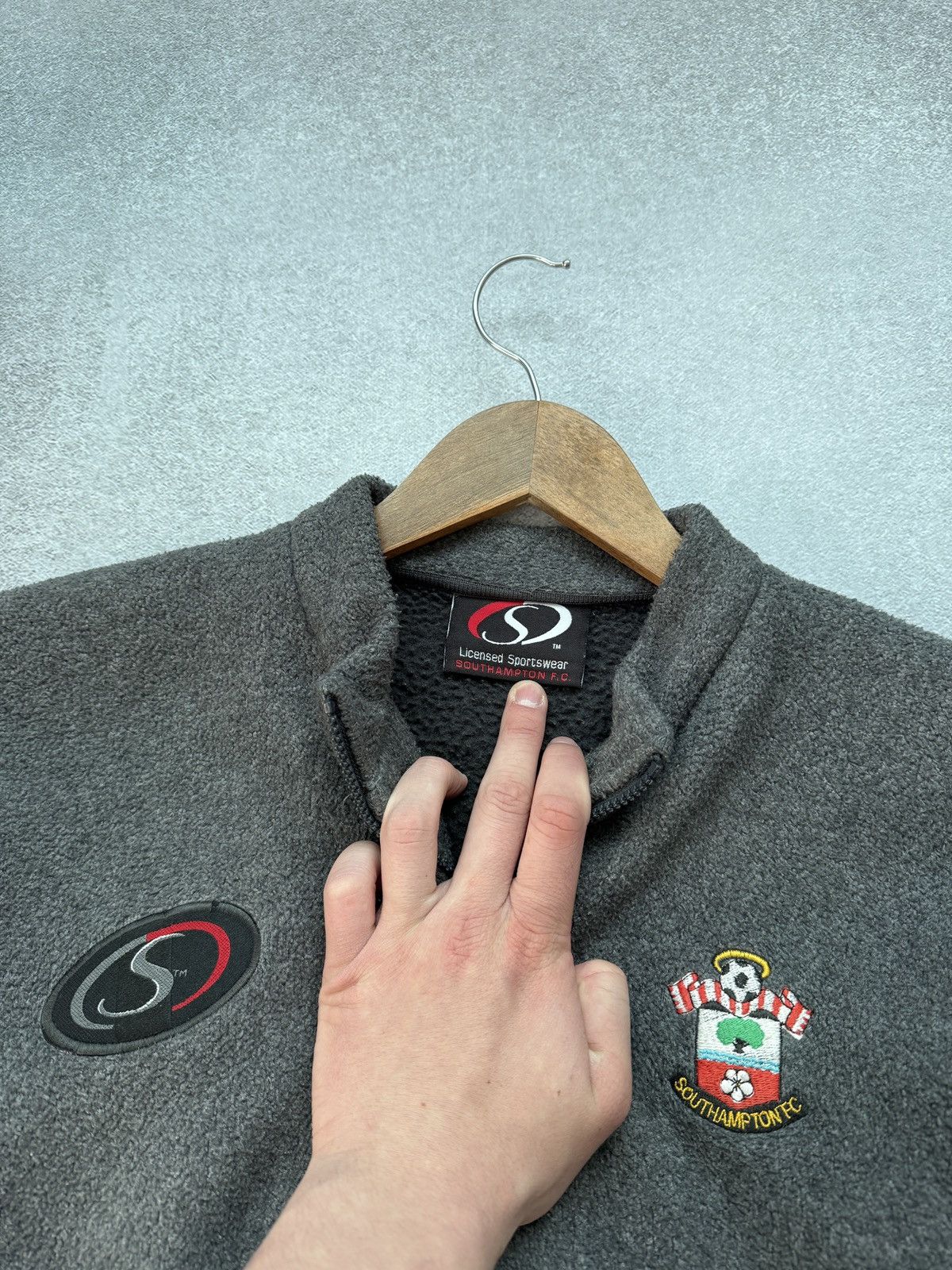 Umbro Vintage Saints Southampton Fc Fleece Football Sweatshirt 1/4 Size US L / EU 52-54 / 3 - 6 Thumbnail