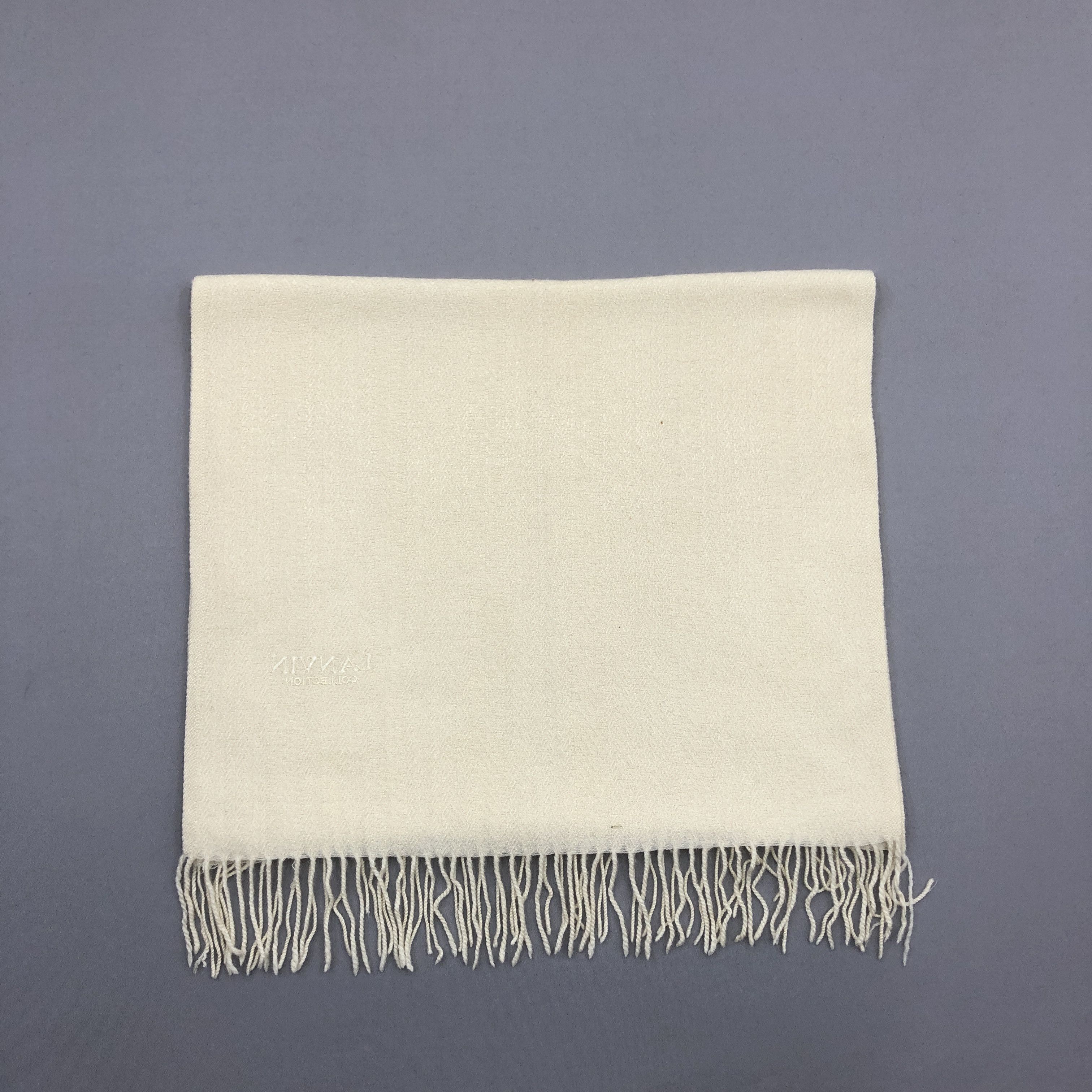 Lanvin Vintage Lanvin Shawl Scarf Muffler Shawl Wool Scarves Size ONE SIZE - 2 Thumbnail