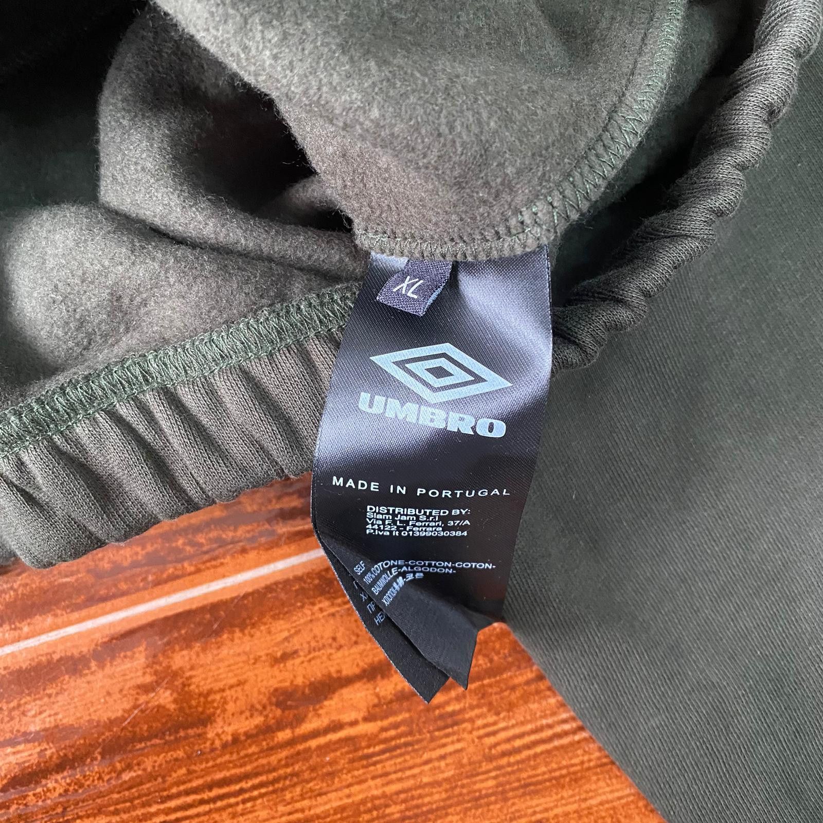 Umbro x Slam Jam Dark Olive Manchester Logo Masked Hoodie Size US XL / EU 56 / 4 - 11 Thumbnail