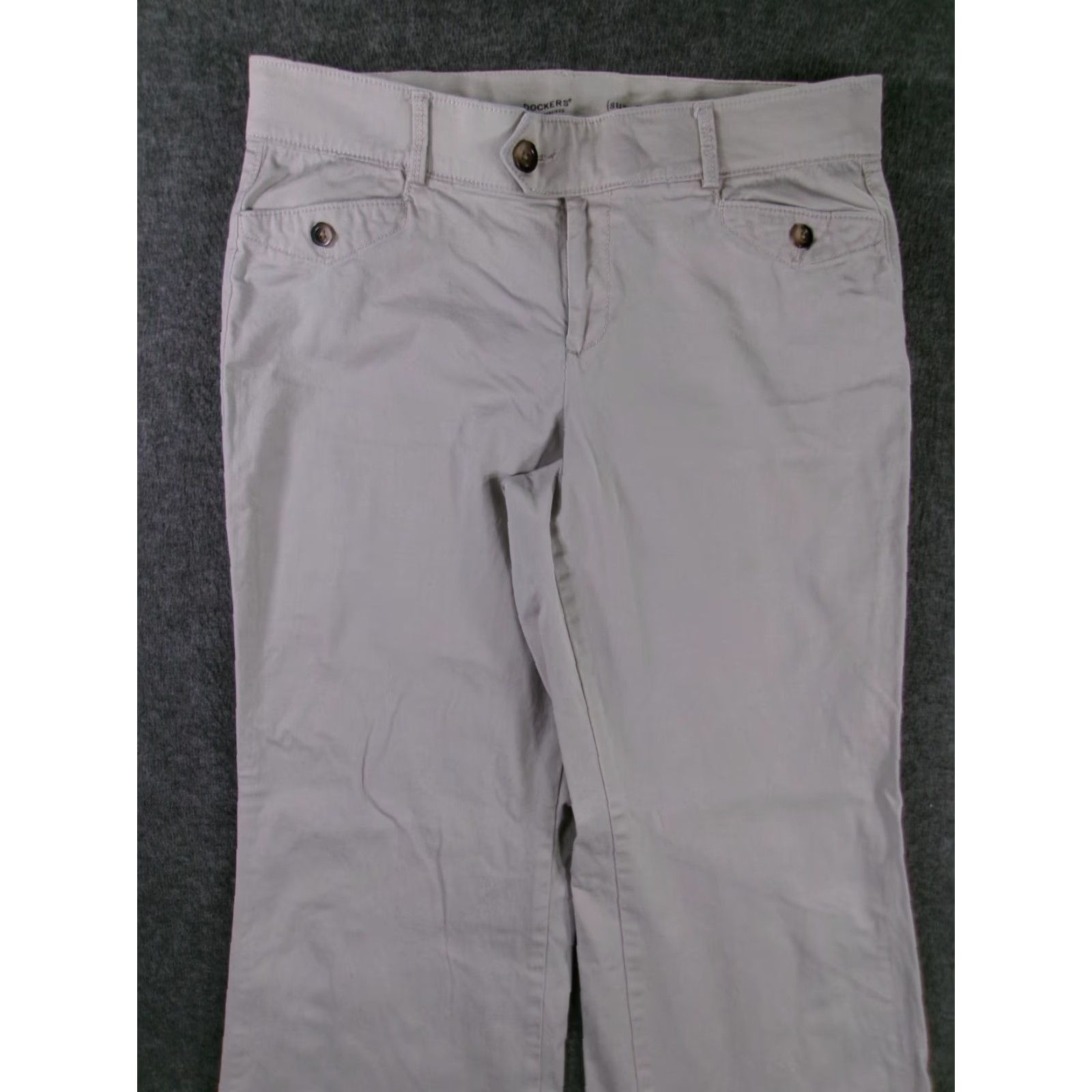 Dockers DOCKERS Women’s Pants Size 10 Beige Straight Leg Chino Workwear Regular Fit Size 32" / US 10 / IT 46 - 2 Thumbnail