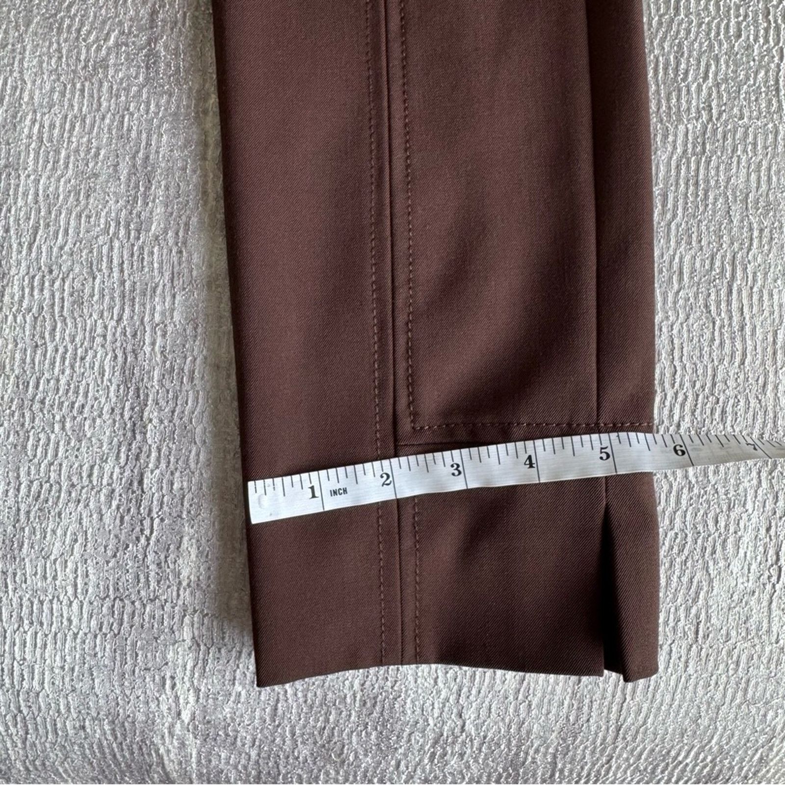 Alberta Ferretti Alberta Ferretti Chocolate Brown Trousers, Size 4 Size 27" / US 4 / IT 40 - 9 Thumbnail