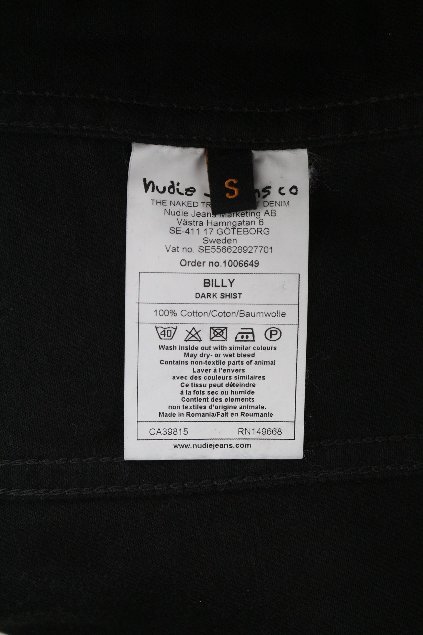 Nudie Jeans BILLY S Dark Shist Denim Jacket 81060 Size US S / EU 44-46 / 1 - 7 Thumbnail