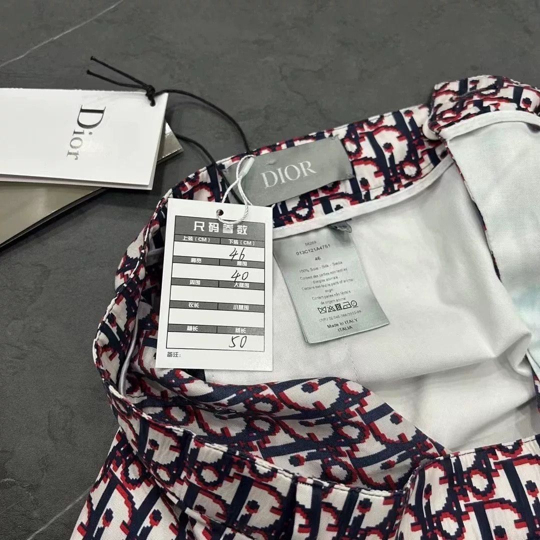 Dior Dior Logo Print Silk Shorts Size US 30 / EU 46 - 4 Thumbnail