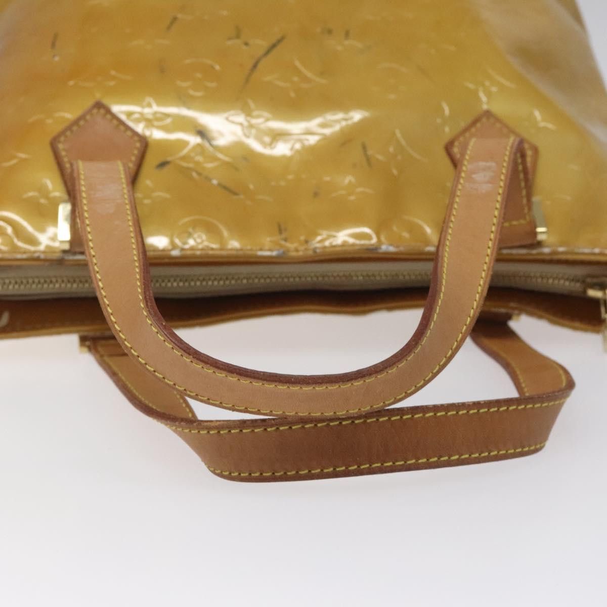Louis Vuitton LOUIS VUITTON Monogram Vernis Houston Hand Bag Beige M91004 Size ONE SIZE - 7 Thumbnail