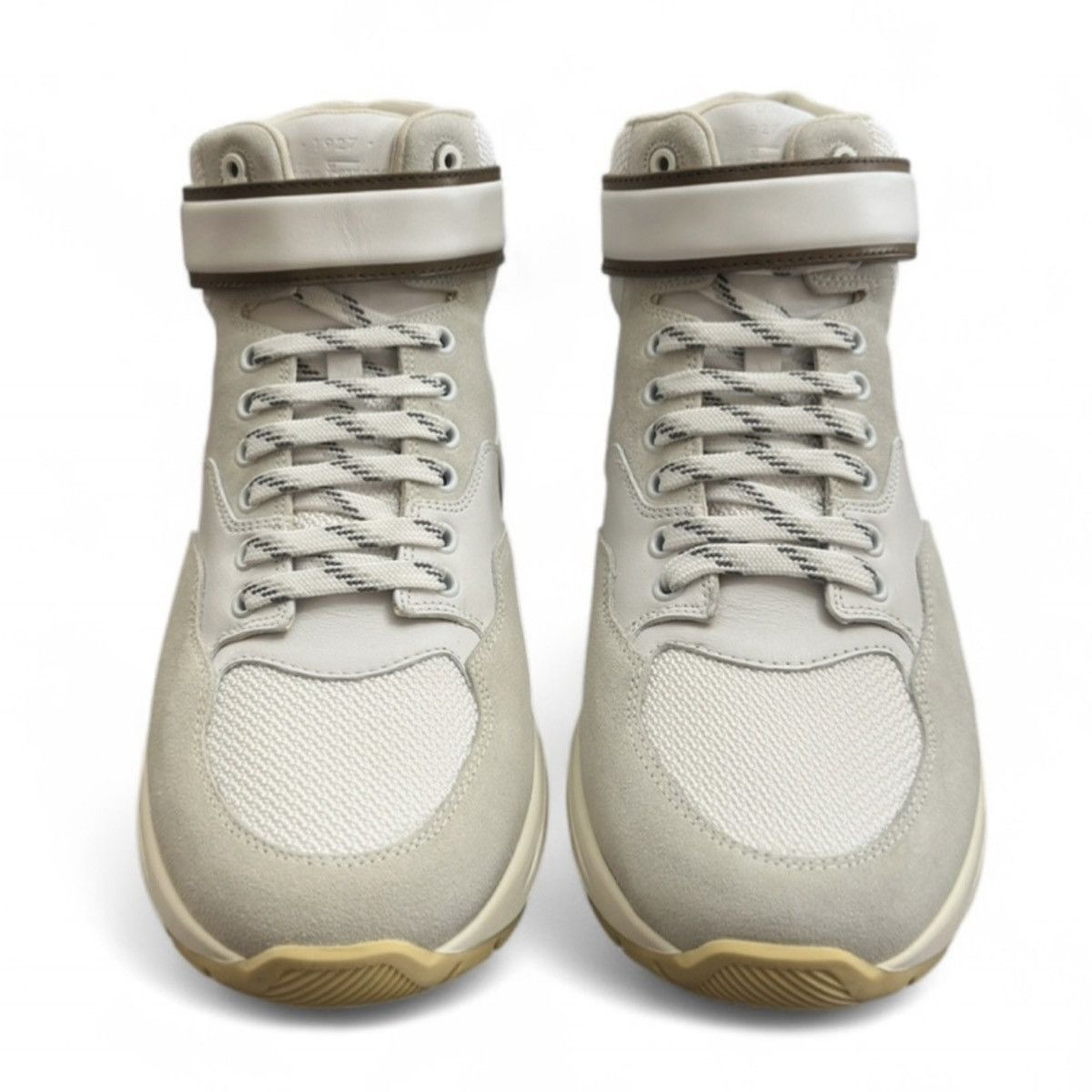 Salvatore Ferragamo NEW Cosma High-Top Leather Sneakers Size 9.5 Size US 9.5 / EU 42-43 - 1 Thumbnail